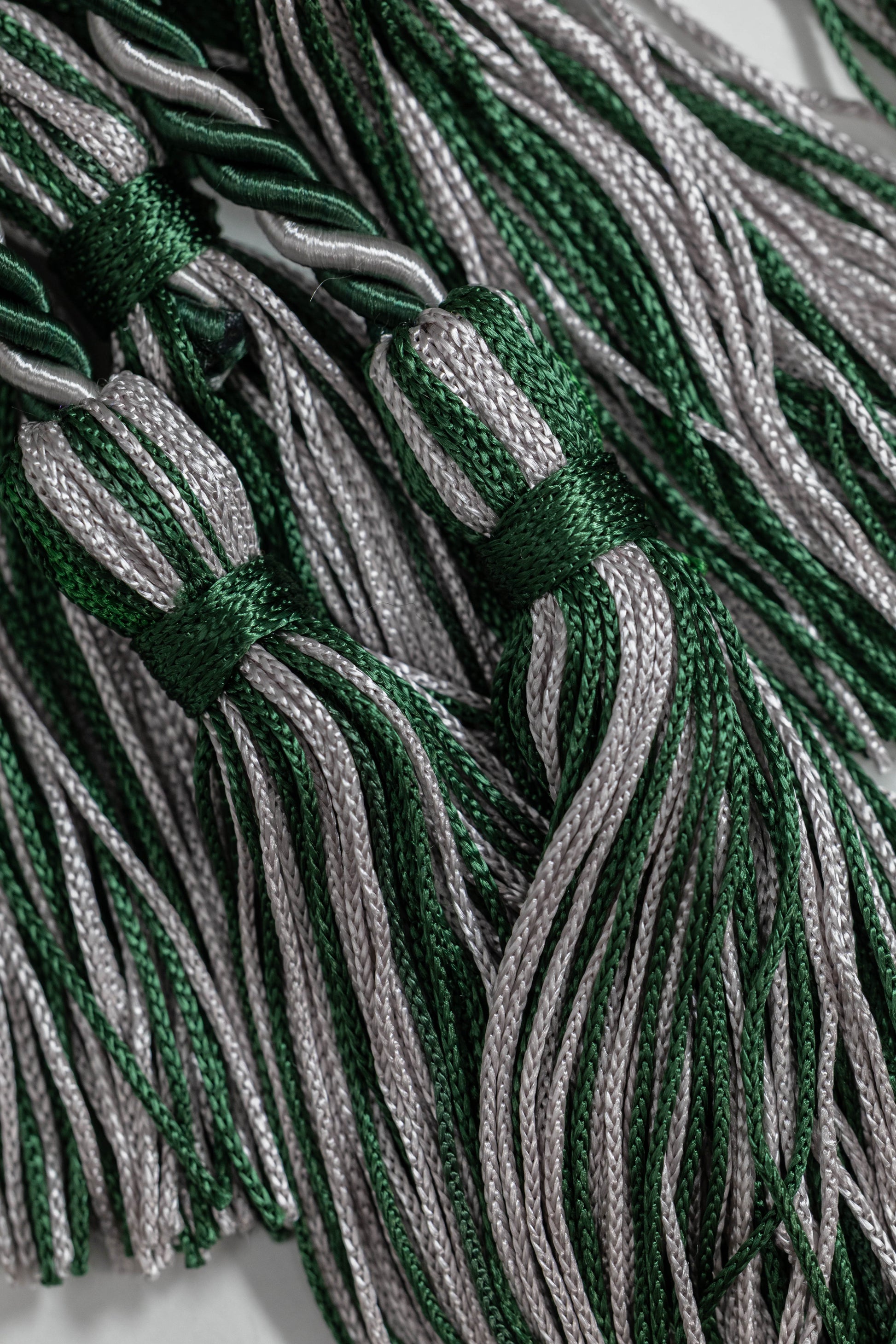 Hunter Green, Hunter Green, Silver Graduation cord, Honor Cord