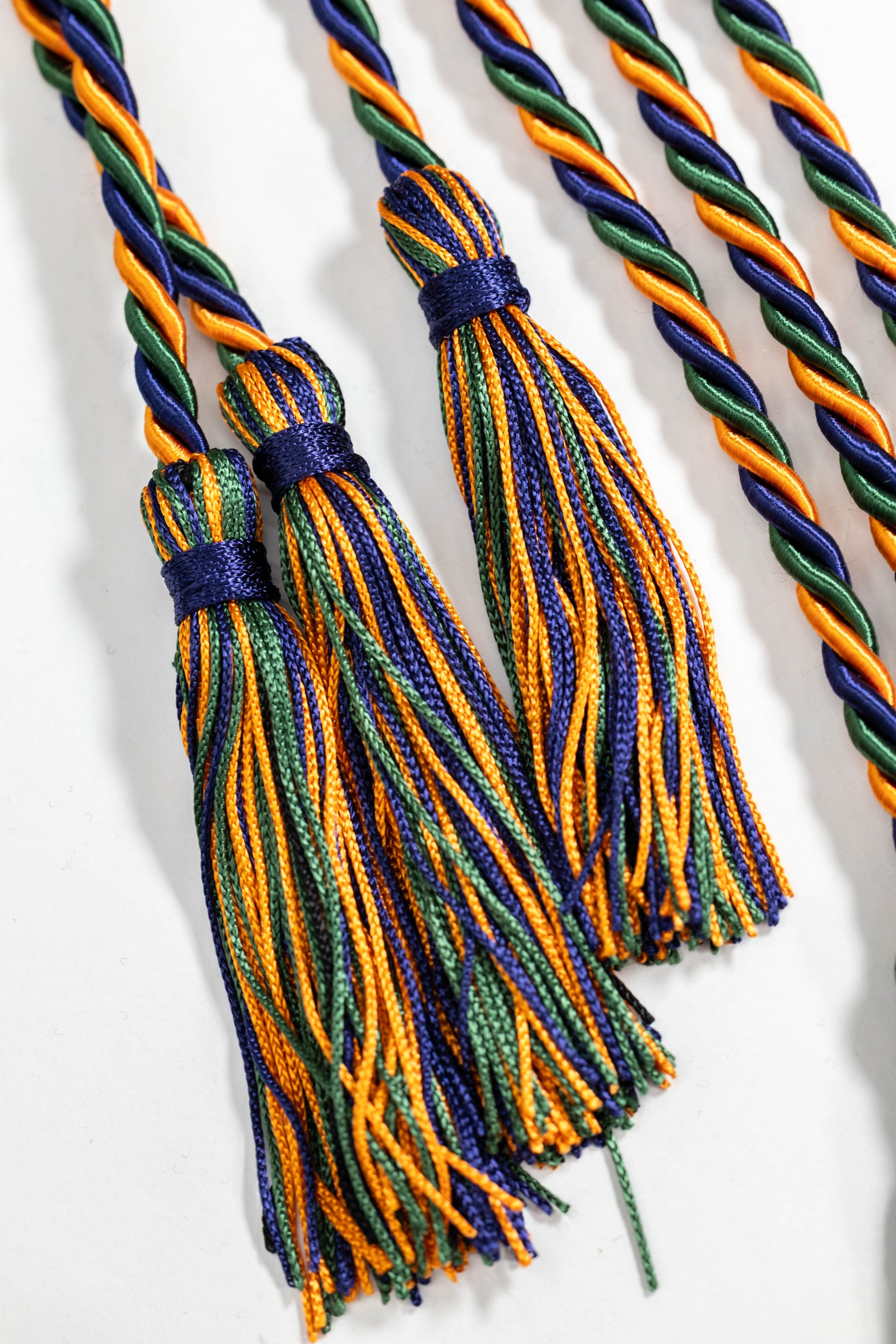 HUNTER GREEN, NAVY, ORANGE GRADUATION CORD, HONOR CORD