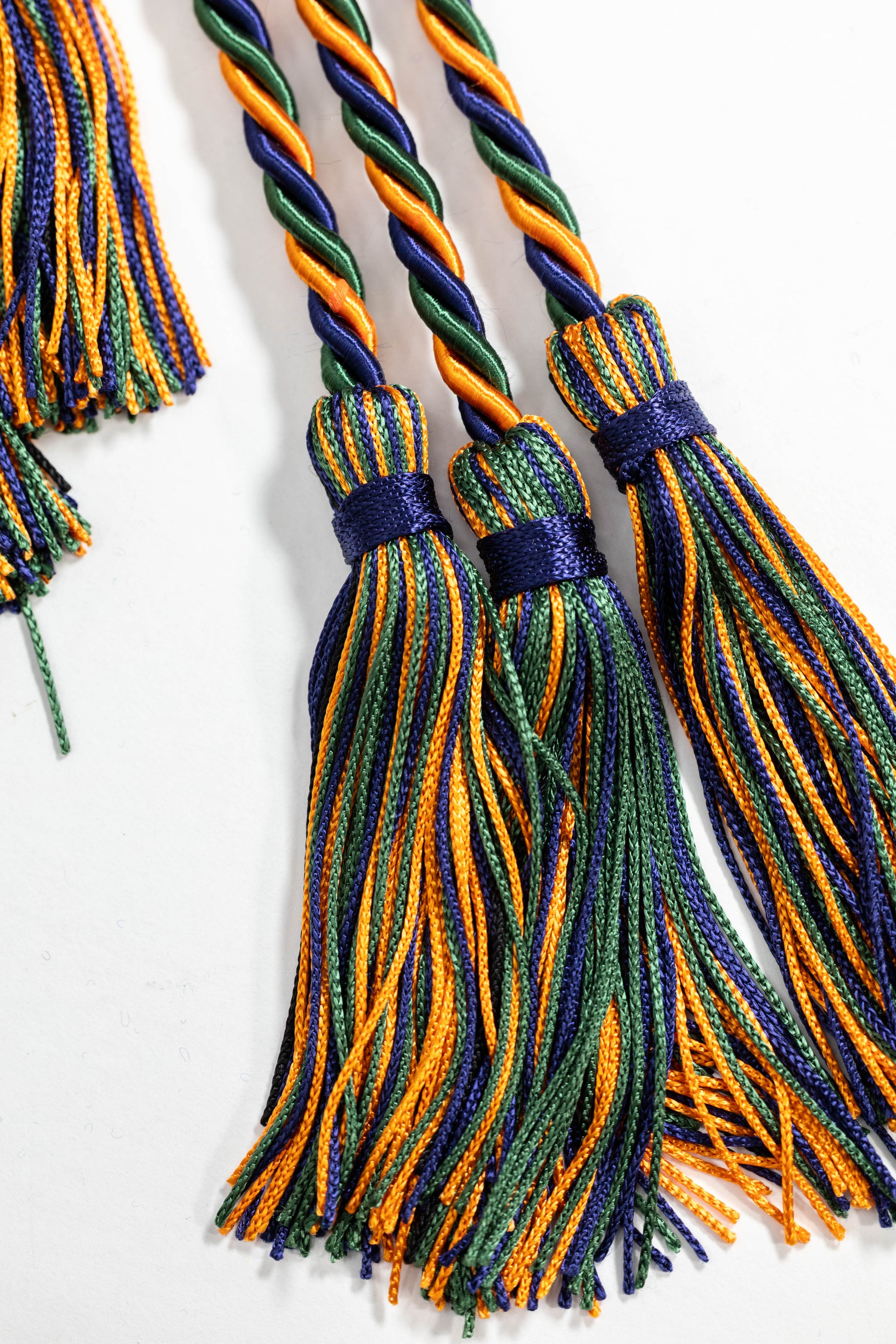 HUNTER GREEN, NAVY, ORANGE GRADUATION CORD, HONOR CORD