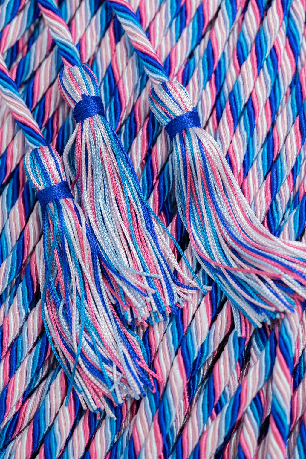 ROYAL BLUE, PEACOCK, HOT PINK, LIGHT BLUE, WHITE GRADUATION CORD, HONOR CORD | JILL