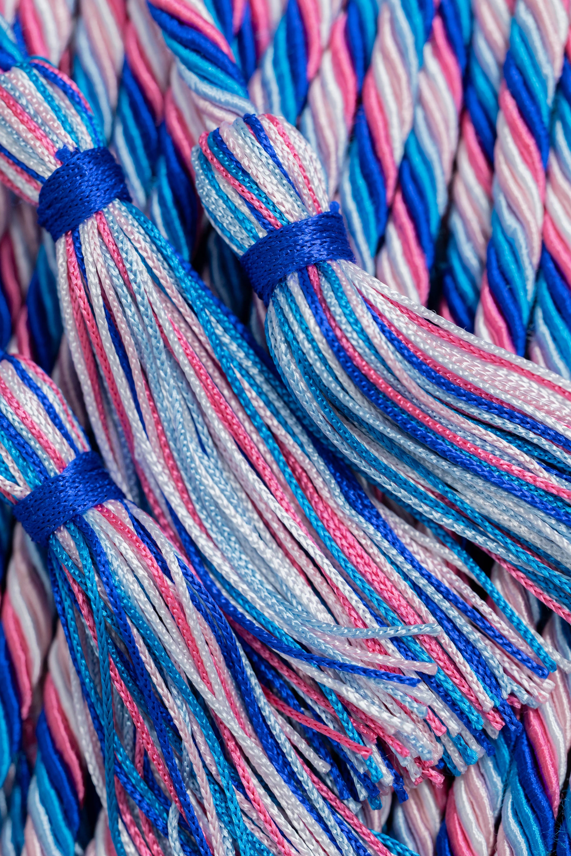 ROYAL BLUE, PEACOCK, HOT PINK, LIGHT BLUE, WHITE GRADUATION CORD, HONOR CORD | JILL