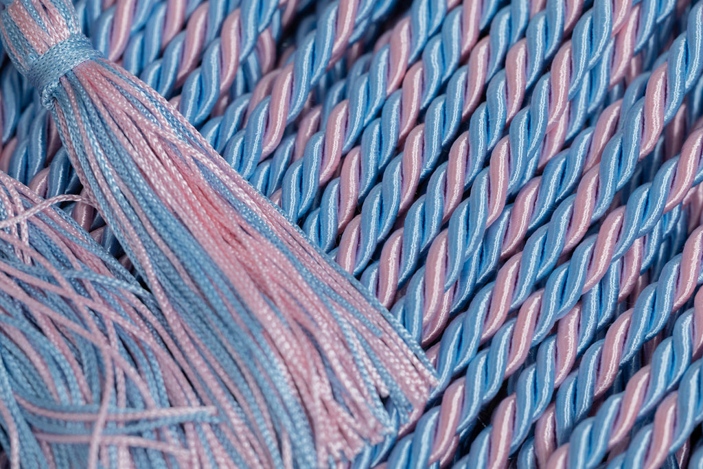 LIGHT BLUE, LIGHT BLUE, PINK GRADUATION CORD, HONOR CORD