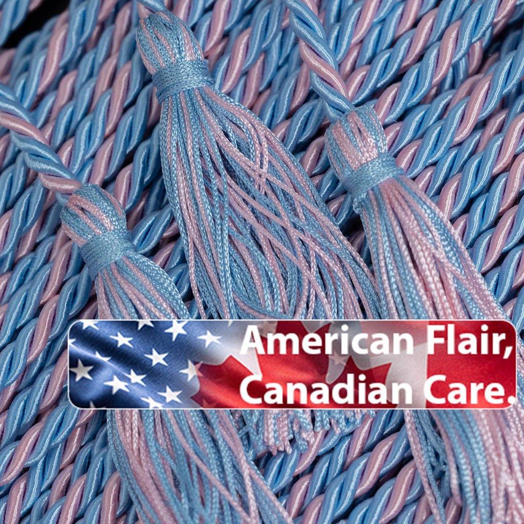 LIGHT BLUE, LIGHT BLUE, PINK GRADUATION CORD, HONOR CORD