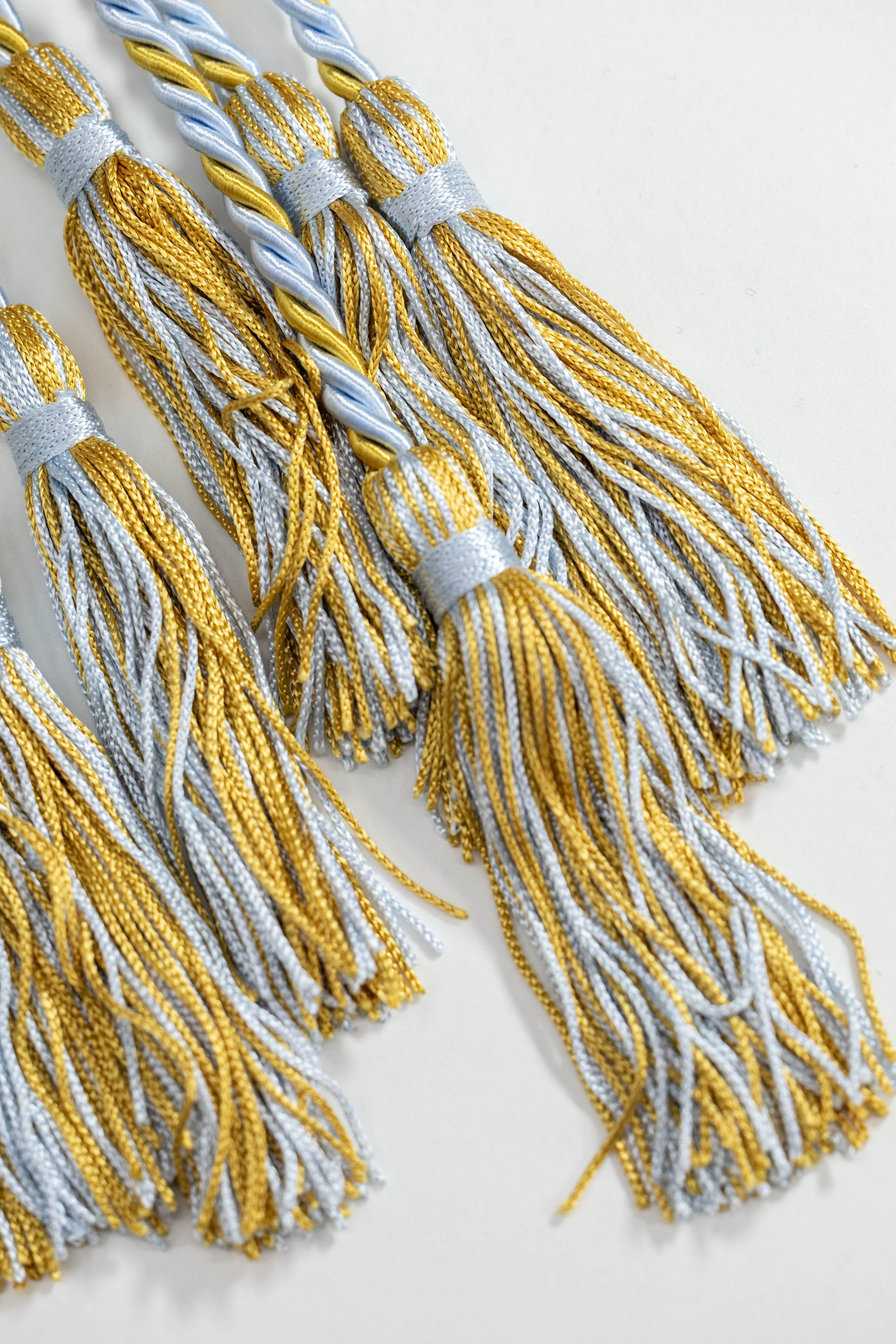 LIGHT BLUE, LIGHT BLUE, ANTIQUE GOLD GRADUATION CORD, HONOR CORD
