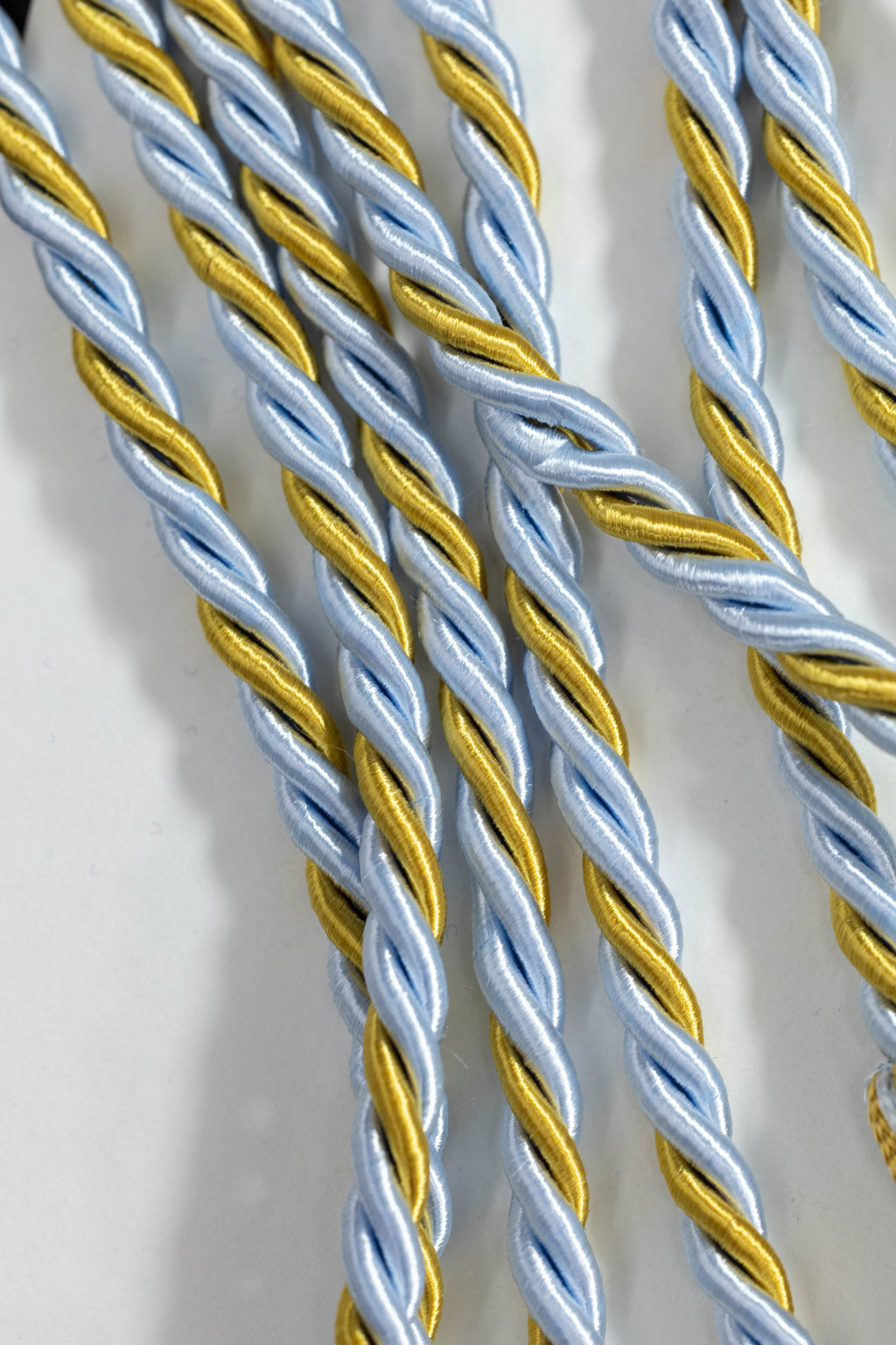 LIGHT BLUE, LIGHT BLUE, ANTIQUE GOLD GRADUATION CORD, HONOR CORD