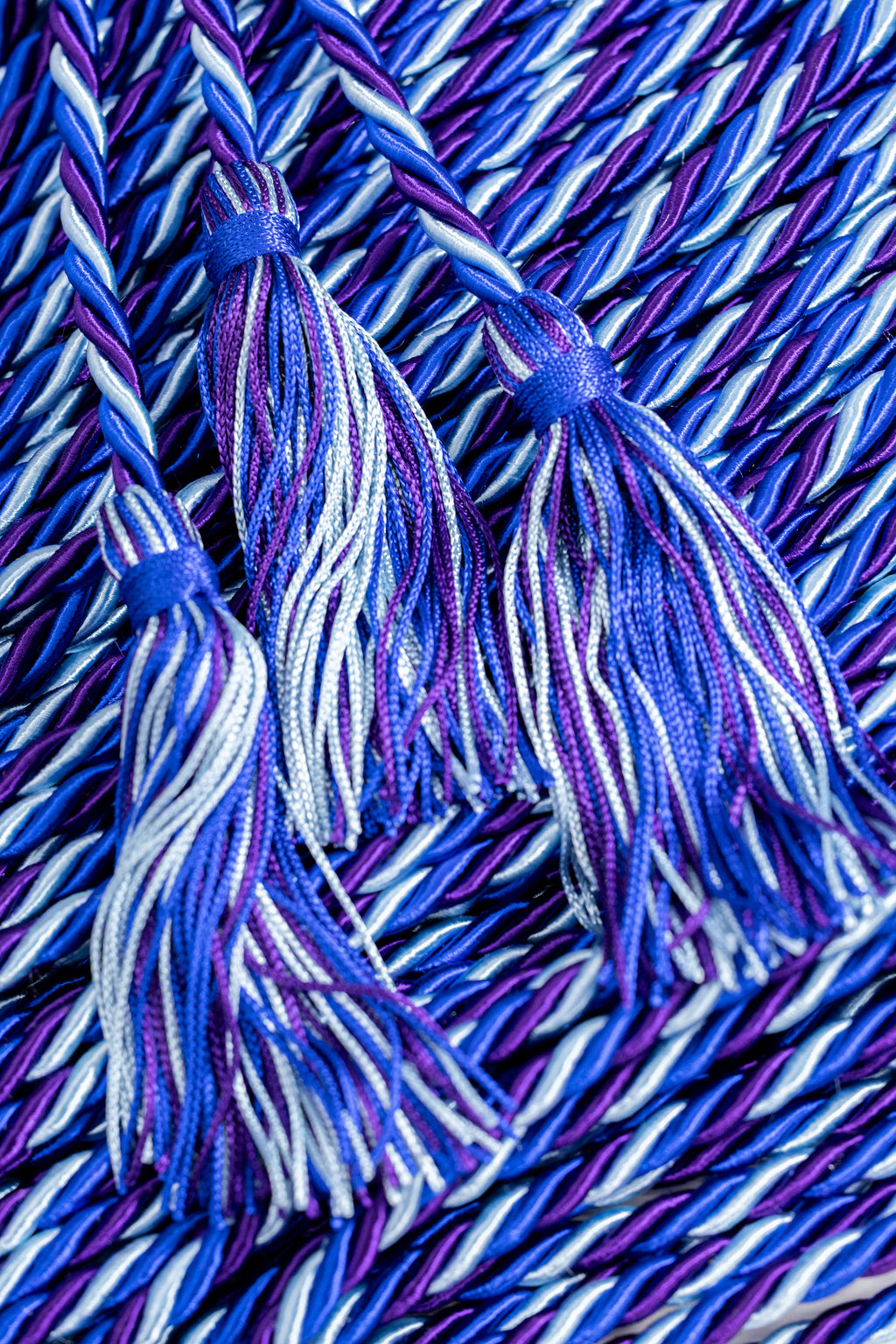 Royal Blue, Light Blue, Purple Graduation cord, Honor Cord