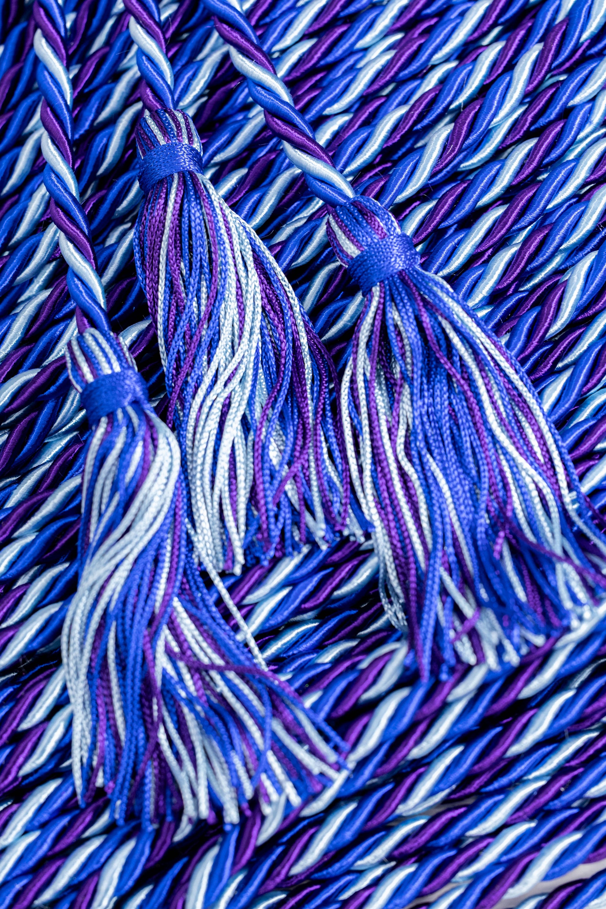 Royal Blue, Light Blue, Purple Graduation cord, Honor Cord