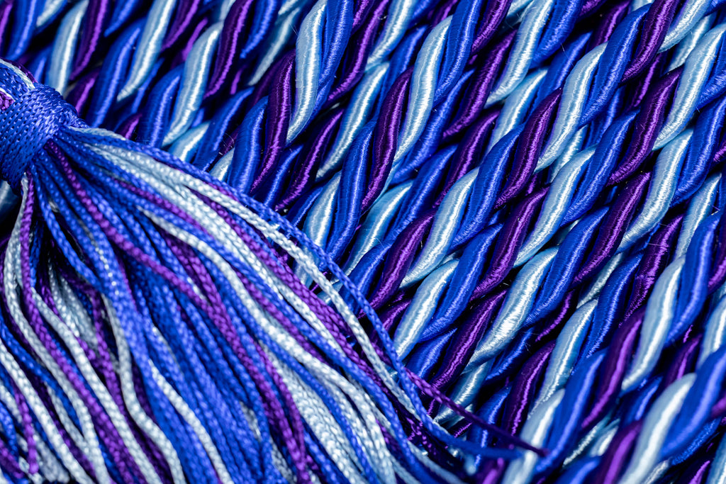 Royal Blue, Light Blue, Purple Graduation cord, Honor Cord