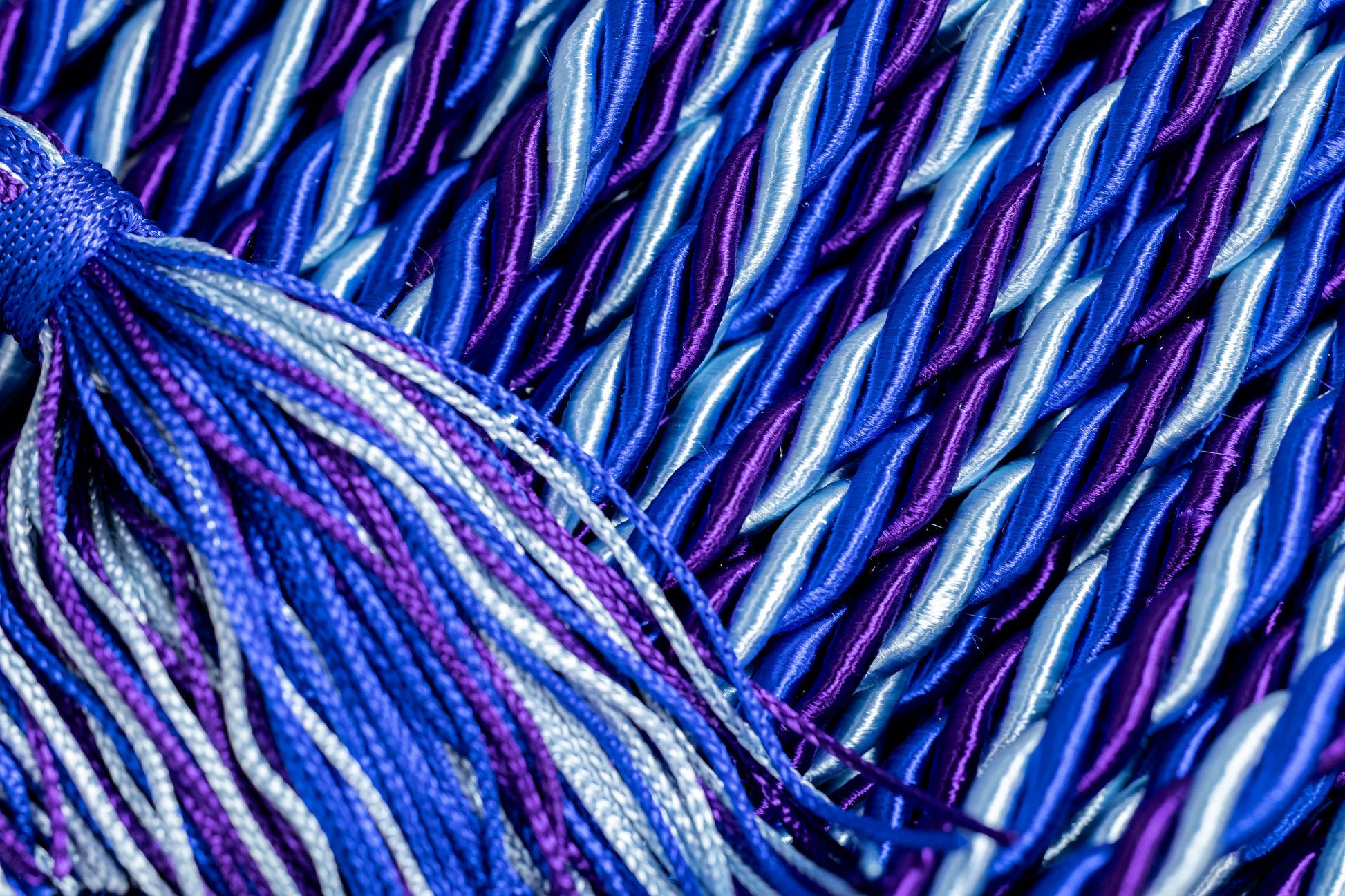 Royal Blue, Light Blue, Purple Graduation cord, Honor Cord