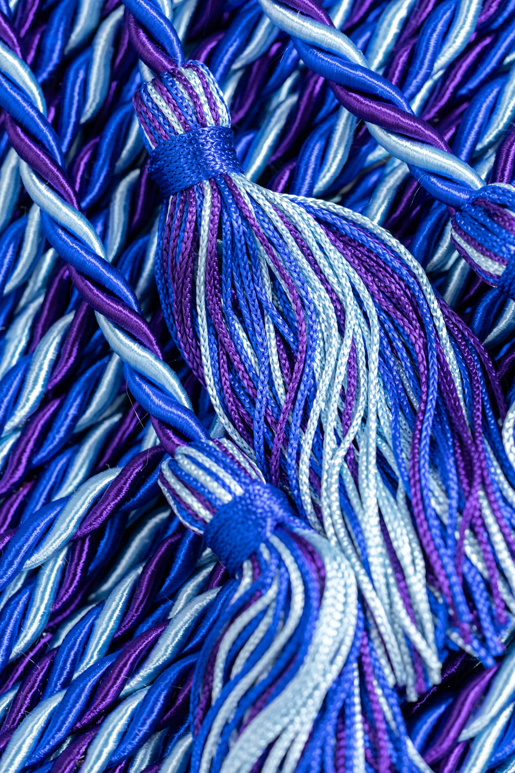 Royal Blue, Light Blue, Purple Graduation cord, Honor Cord