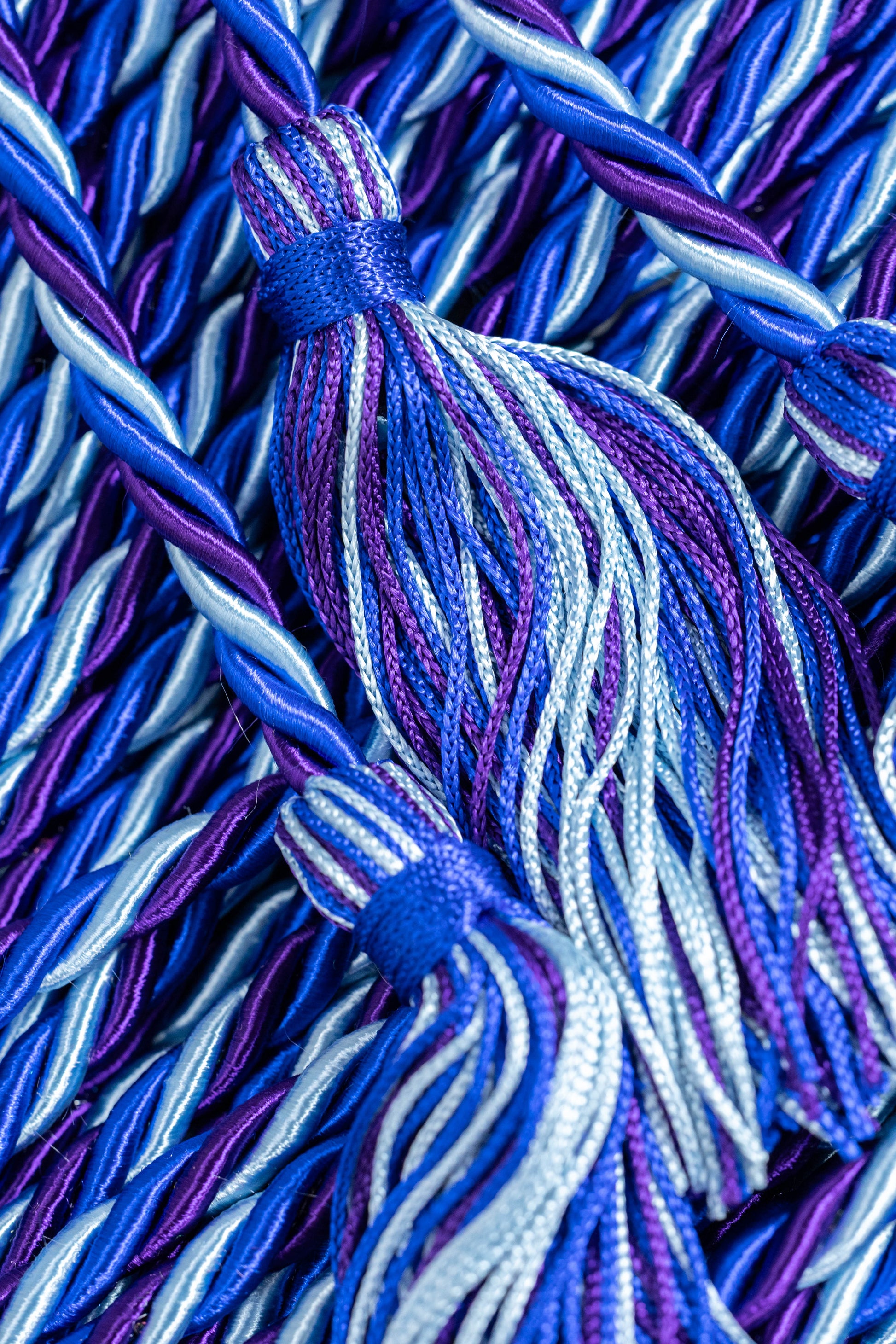 Royal Blue, Light Blue, Purple Graduation cord, Honor Cord