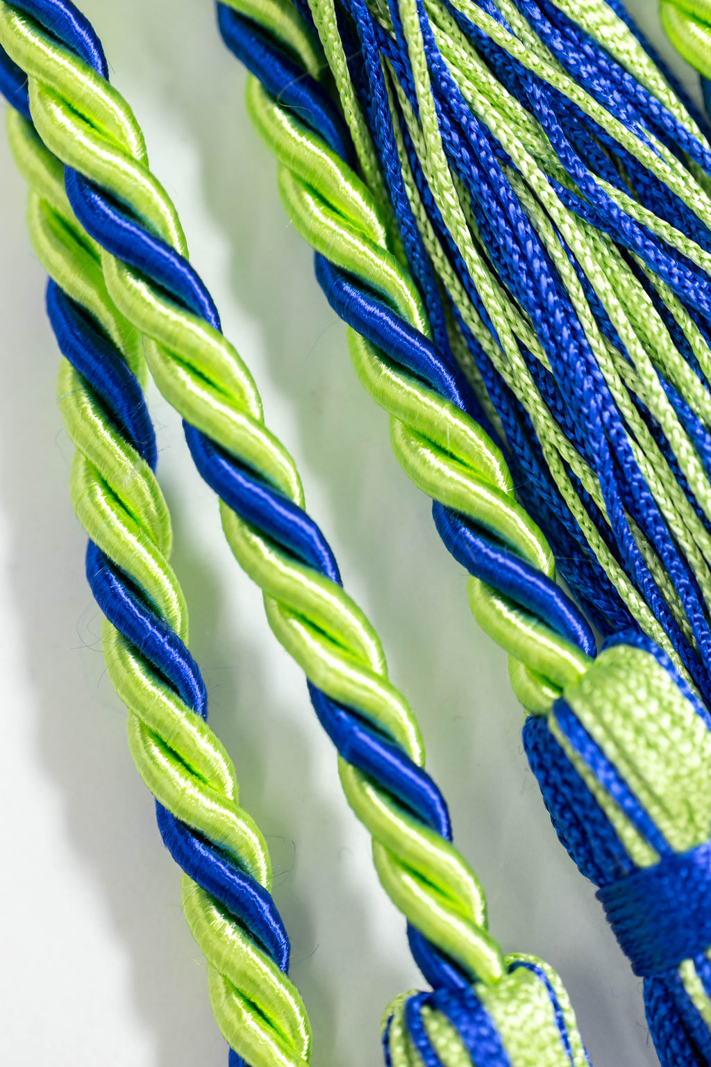 Lime Green, Lime Green, Royal Blue Graduation cord, Honor Cord
