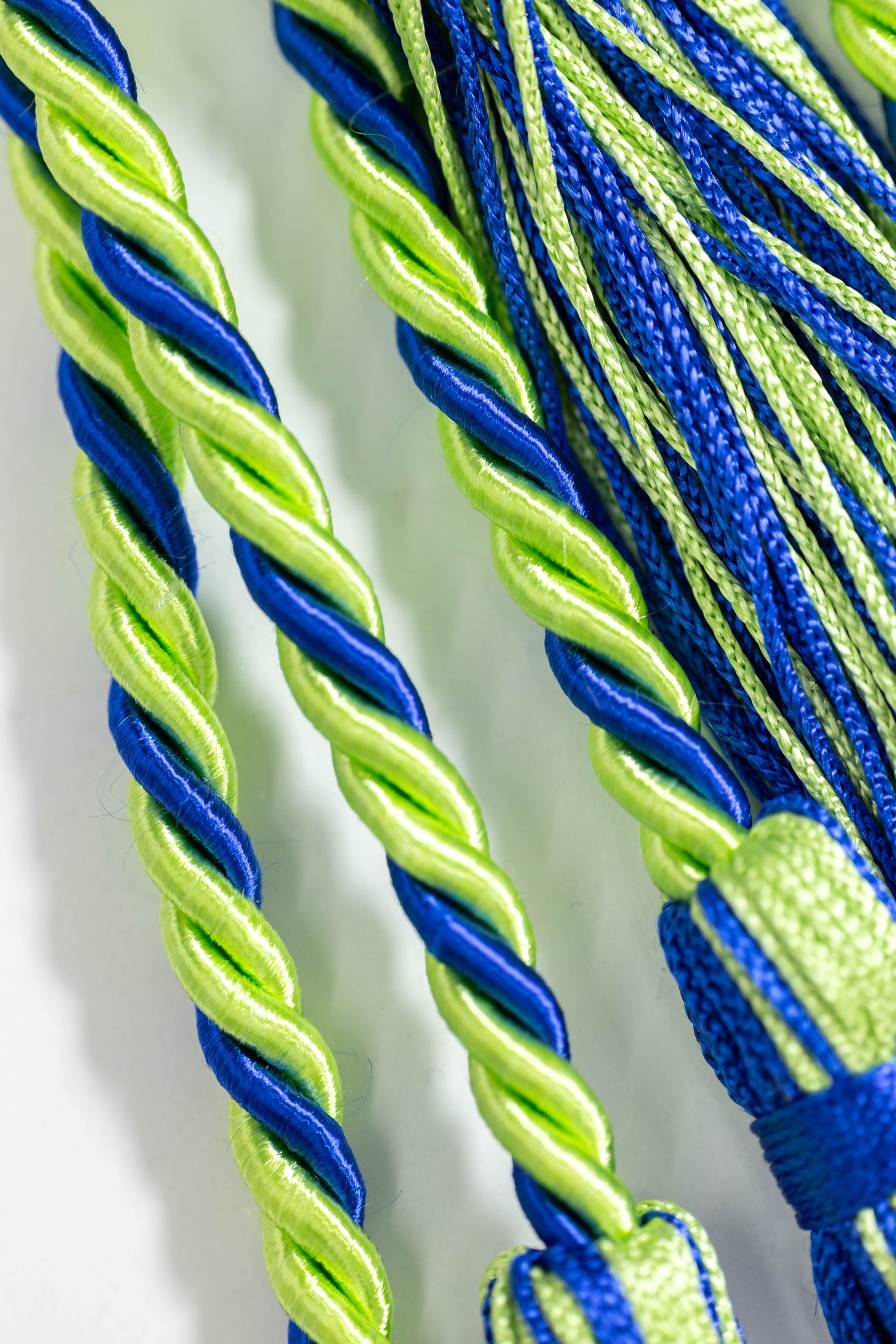 Lime Green, Lime Green, Royal Blue Graduation cord, Honor Cord