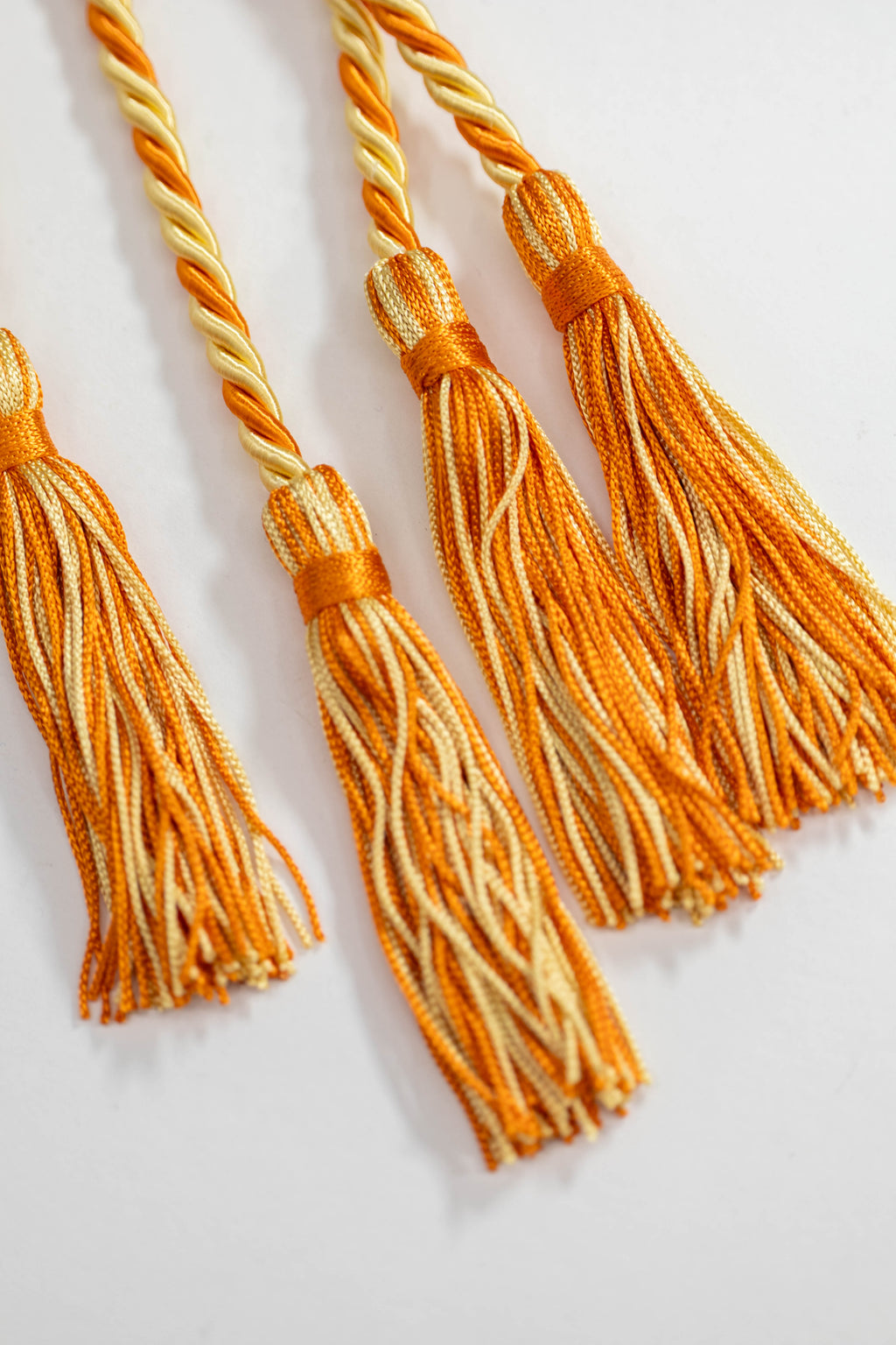 MAIZE, MAIZE, ORANGE GRADUATION CORD, HONOR CORD