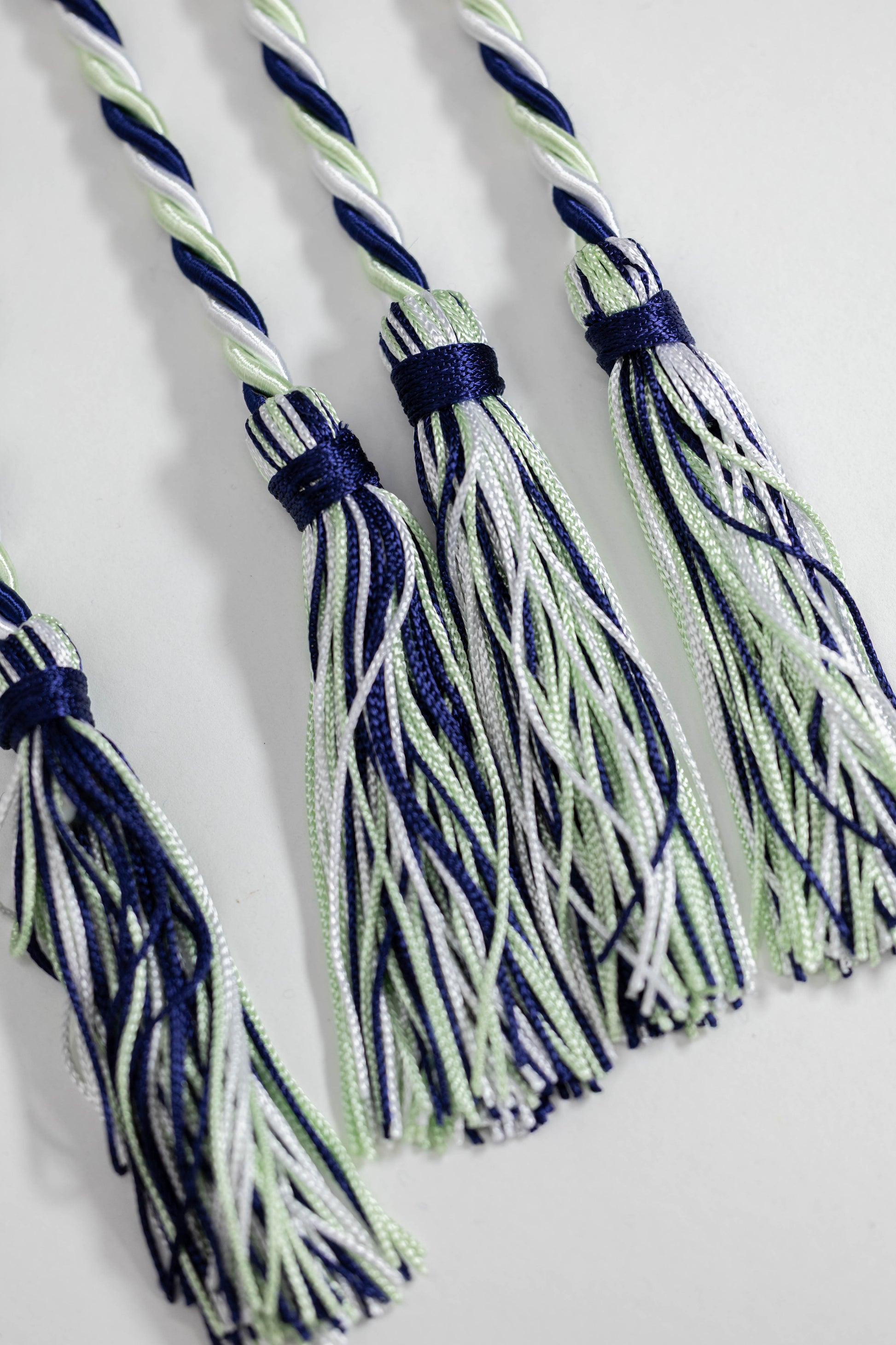 MINT, NAVY, WHITE GRADUATION CORD, HONOR CORD