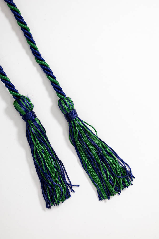 Navy, Navy, Green Graduation Honor Cord