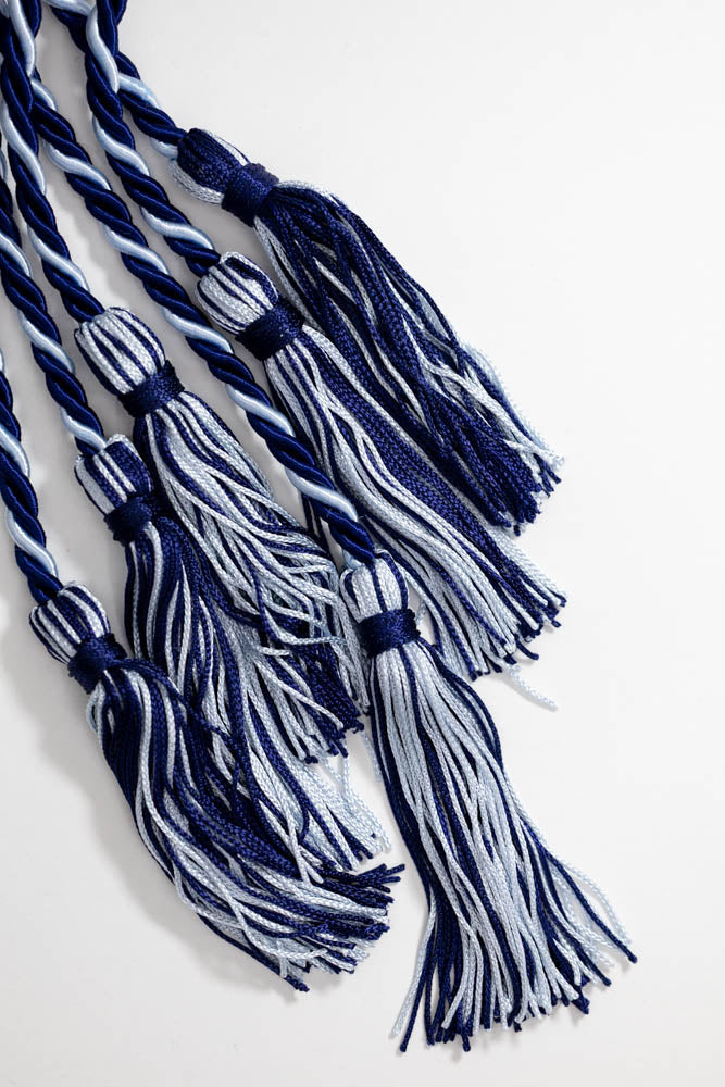 Navy, Navy, Light Blue Graduation Honor Cord