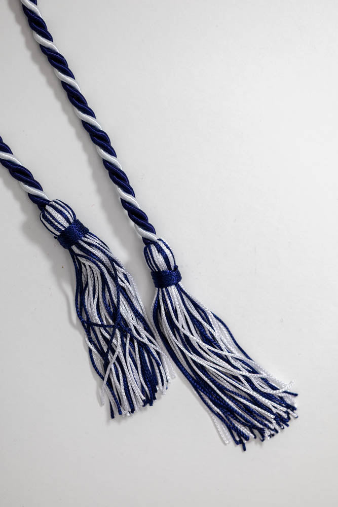 WHITE, WHITE, NAVY GRADUATION CORD, HONOR CORD (Copy)