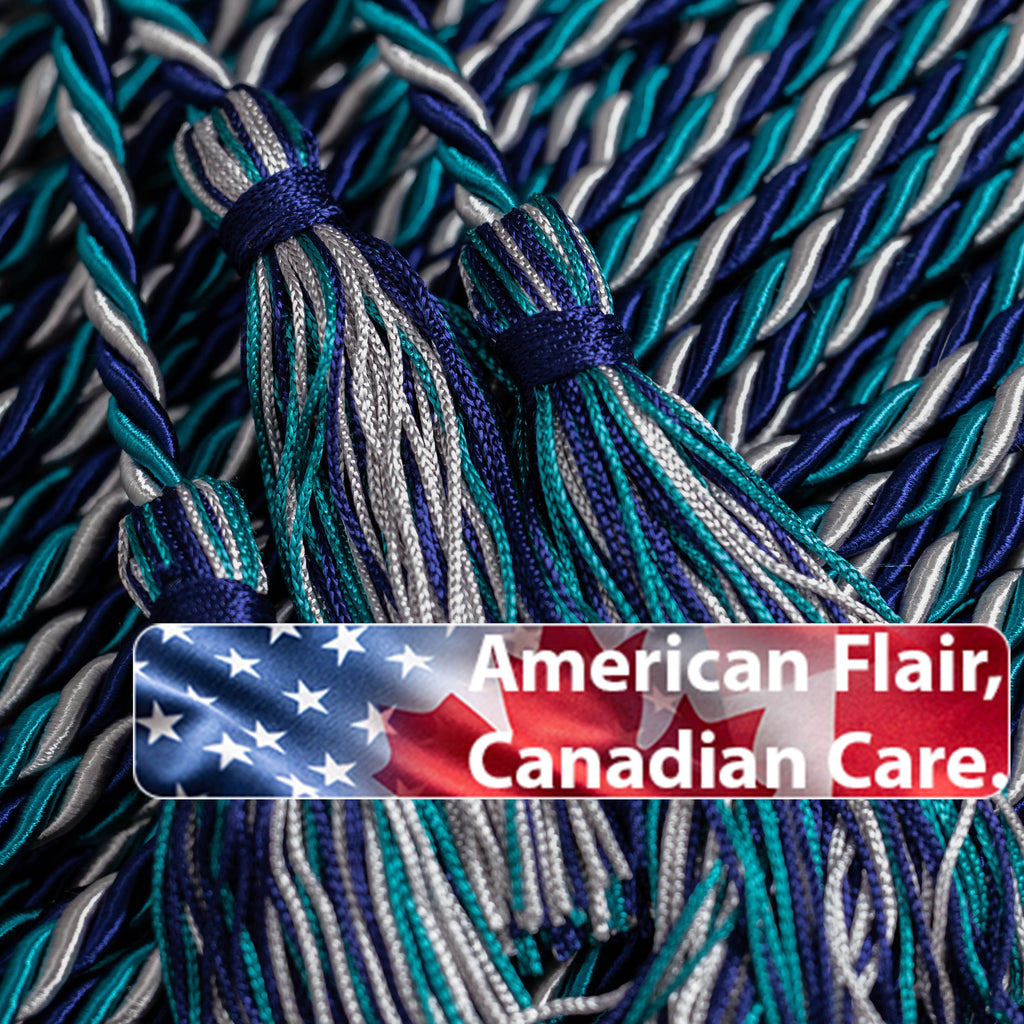NAVY, SILVER, TEAL GRADUATION CORD, HONOR CORD (Copy)