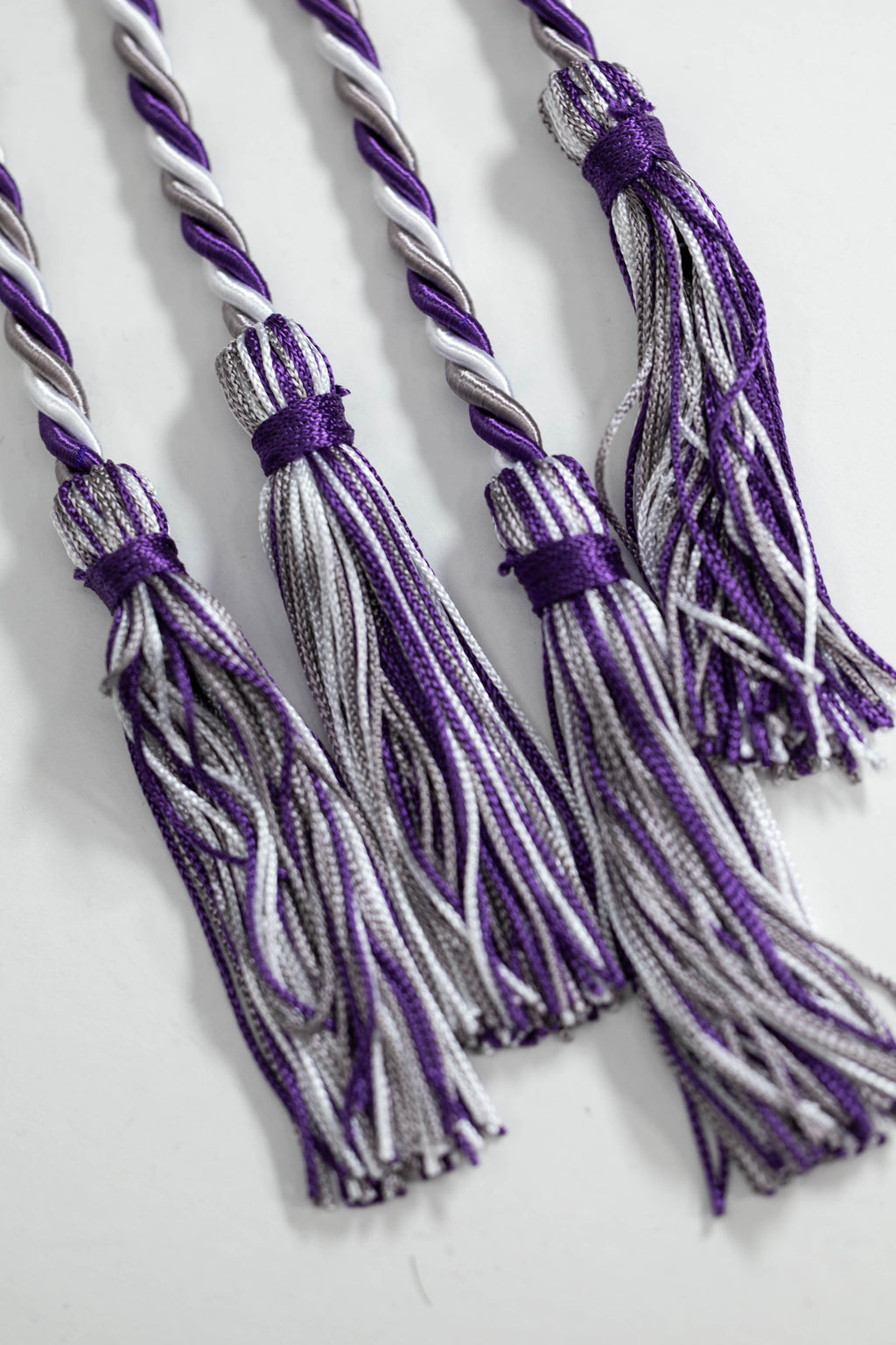 PLATINUM, PURPLE, WHITE GRADUATION CORD, HONOR CORD