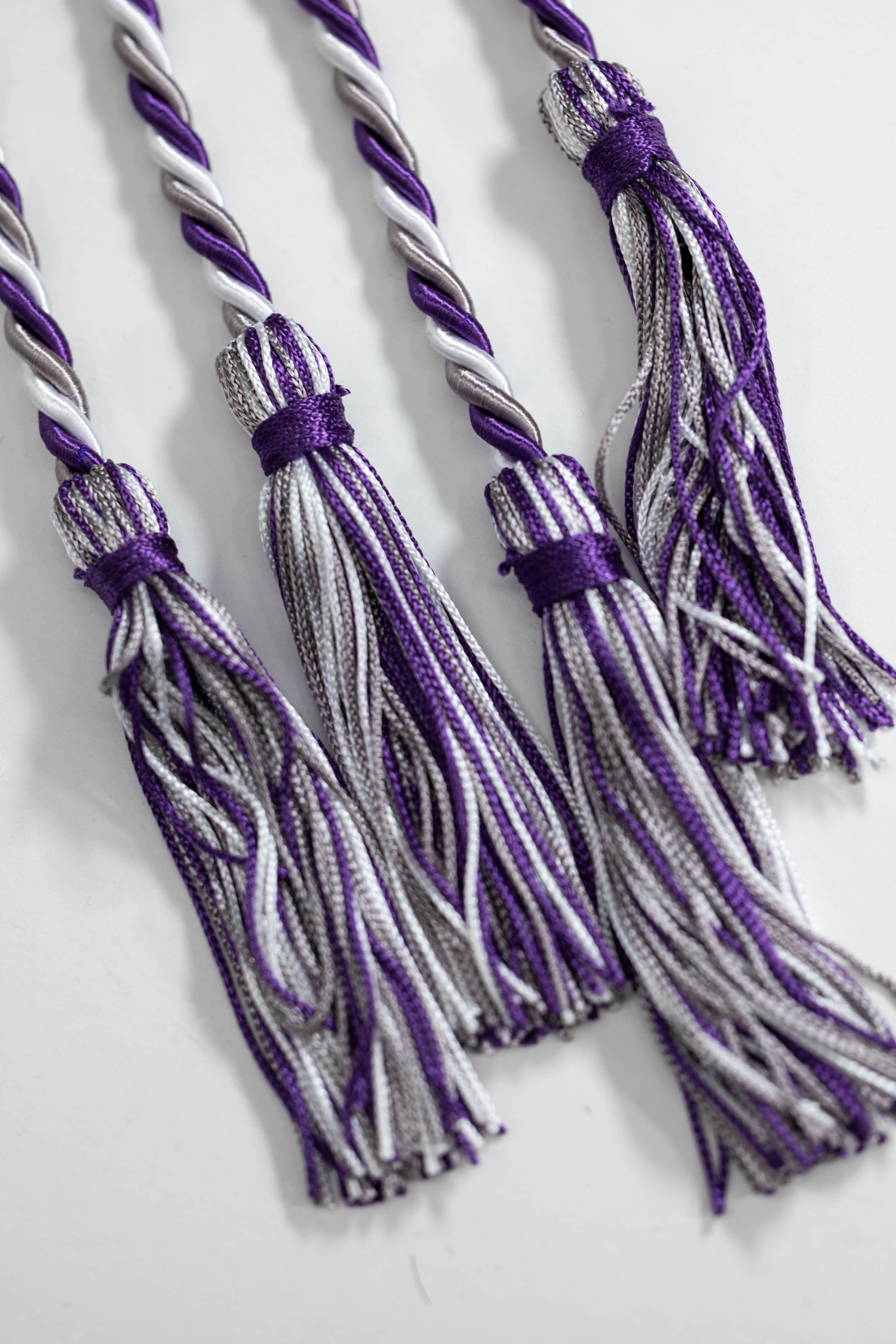 PLATINUM, PURPLE, WHITE GRADUATION CORD, HONOR CORD
