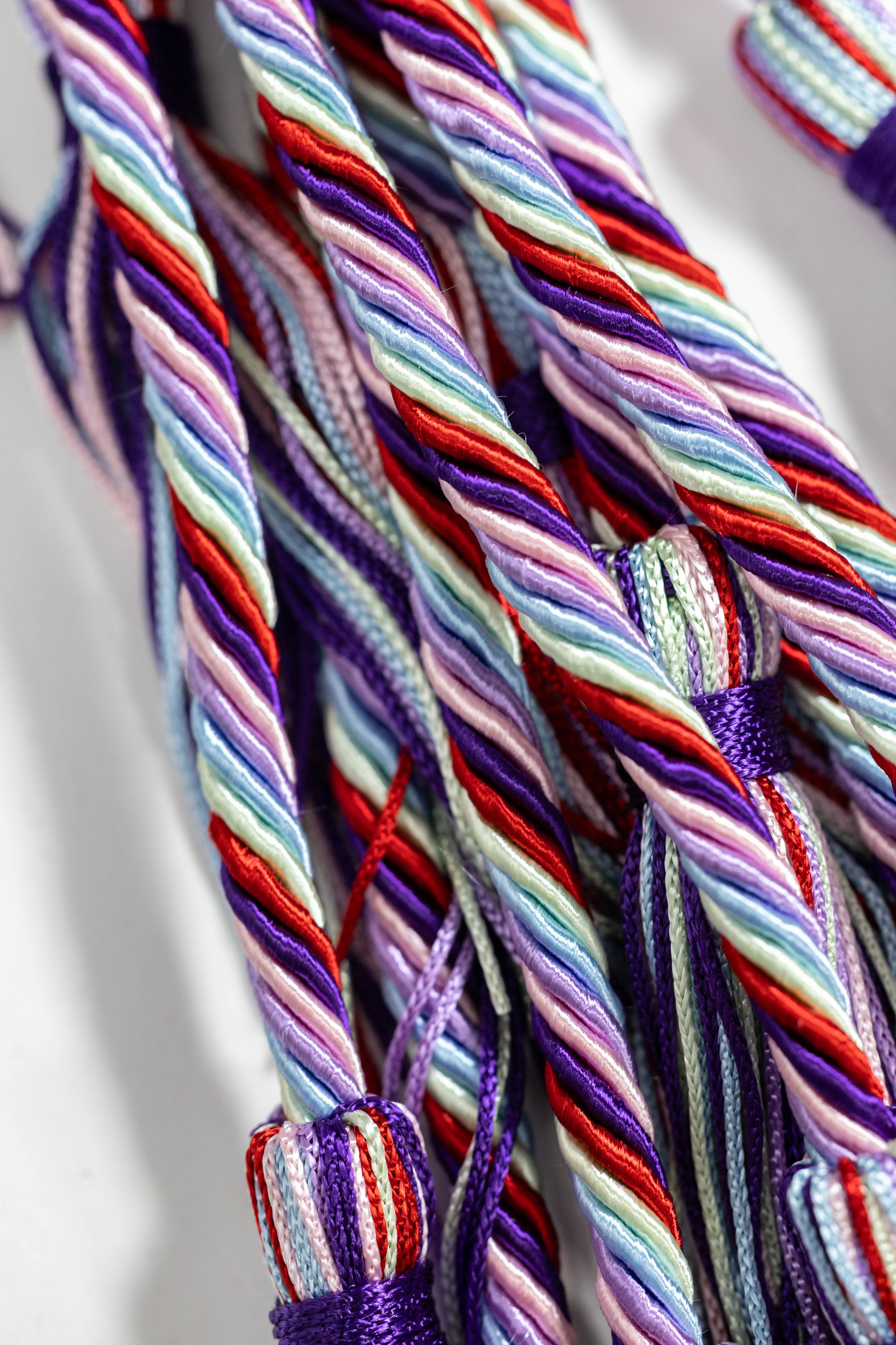 Purple, Red, Mint Green, Light Blue, Lilac, Pink Graduation cord, Honor Cord
