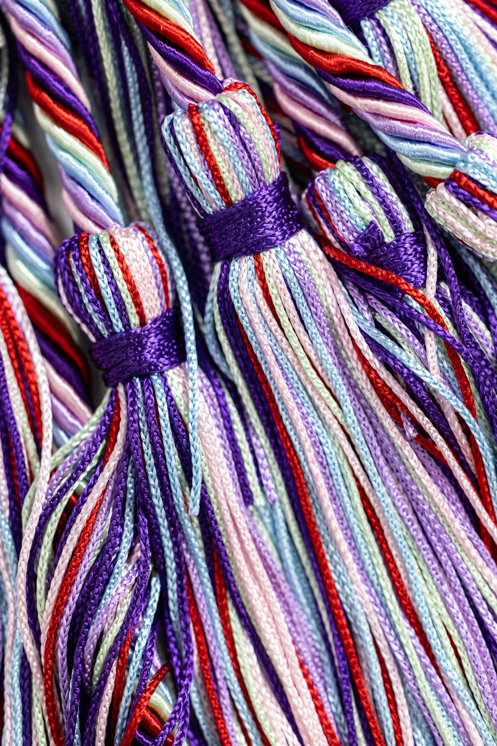 Purple, Red, Mint Green, Light Blue, Lilac, Pink Graduation cord, Honor Cord