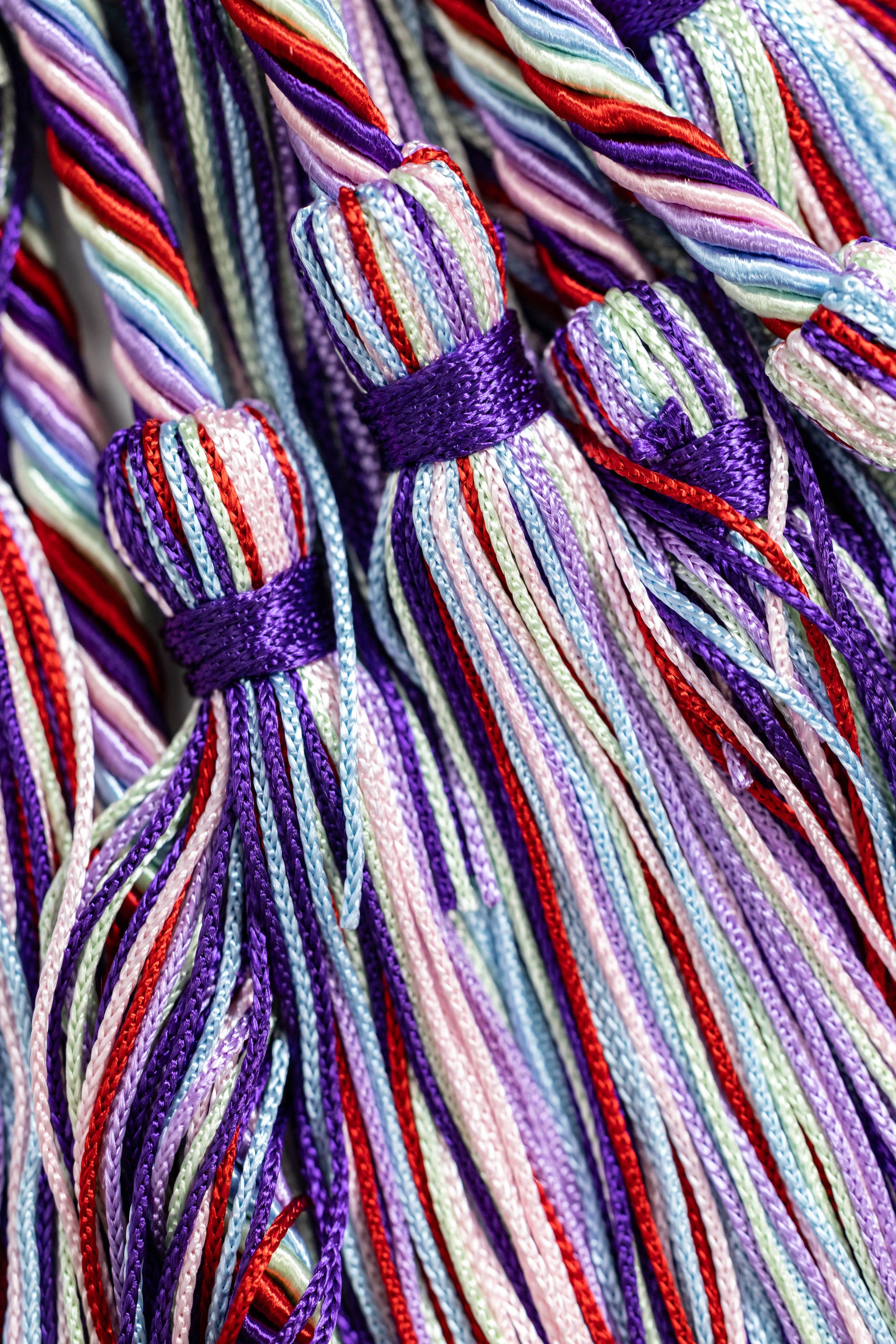 Purple, Red, Mint Green, Light Blue, Lilac, Pink Graduation cord, Honor Cord