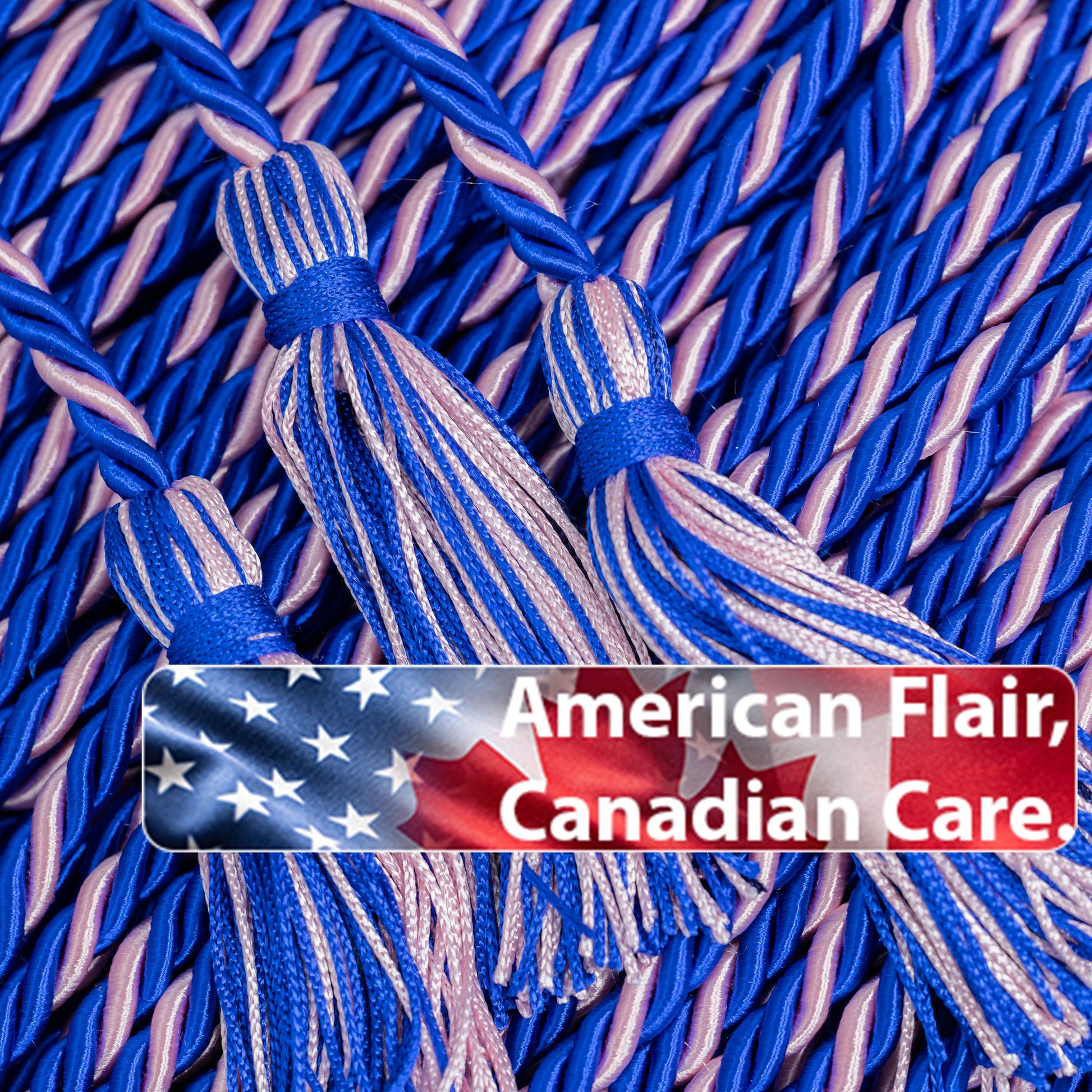 Royal Blue, Royal Blue, Pink Graduation Honor Cord | Jack & Jill