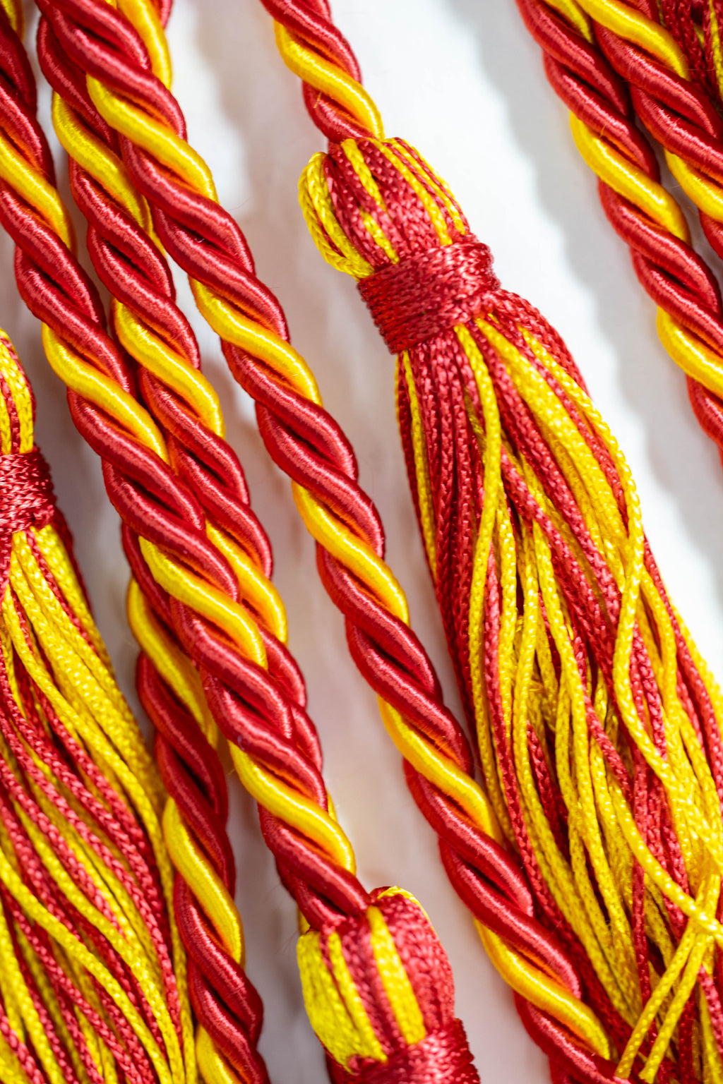 RED, RED, GOLD GRADUATION CORD, HONOR CORD
