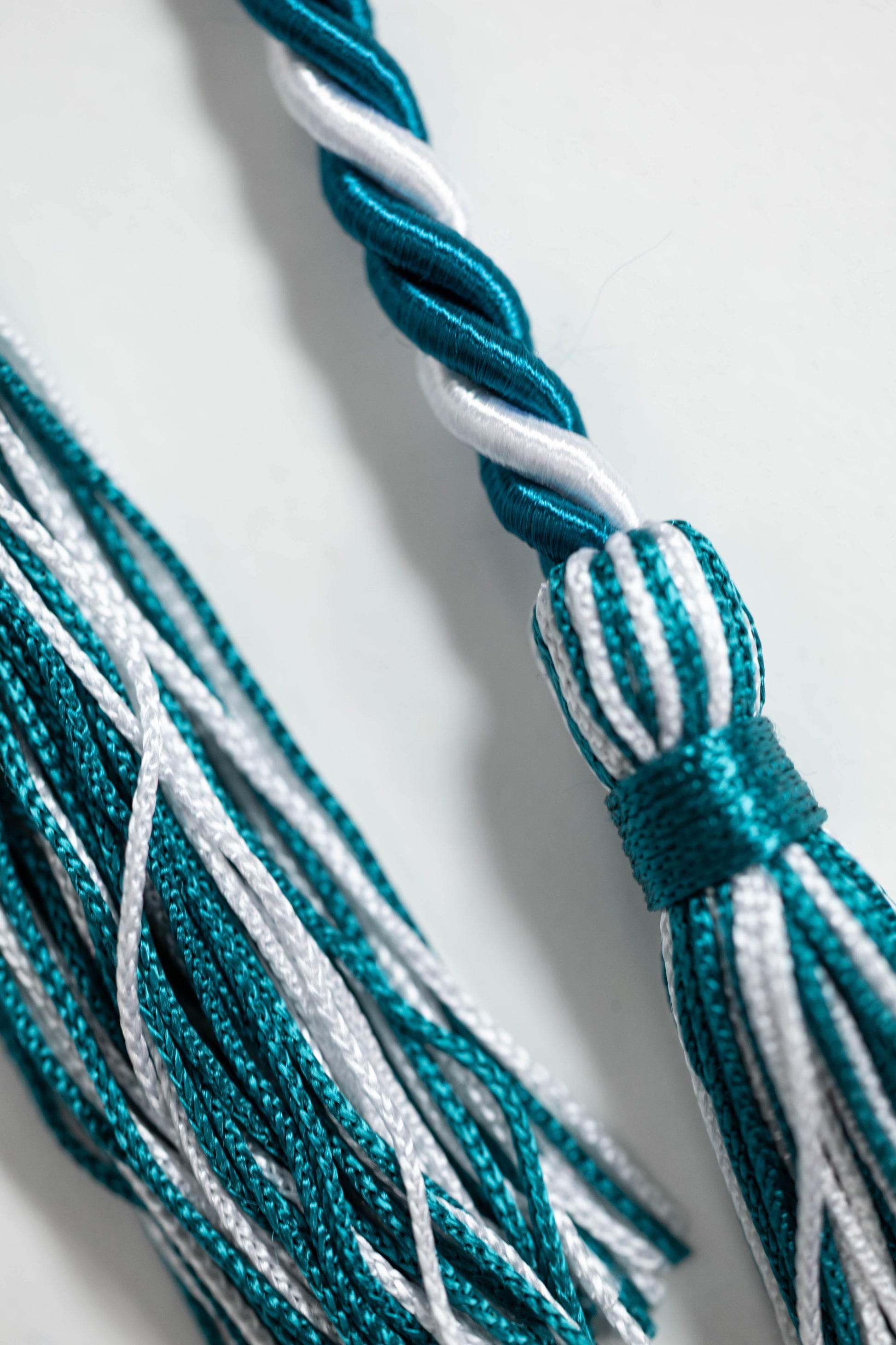 TEAL, TEAL, WHITE GRADUATION CORD, HONOR CORD (Copy)