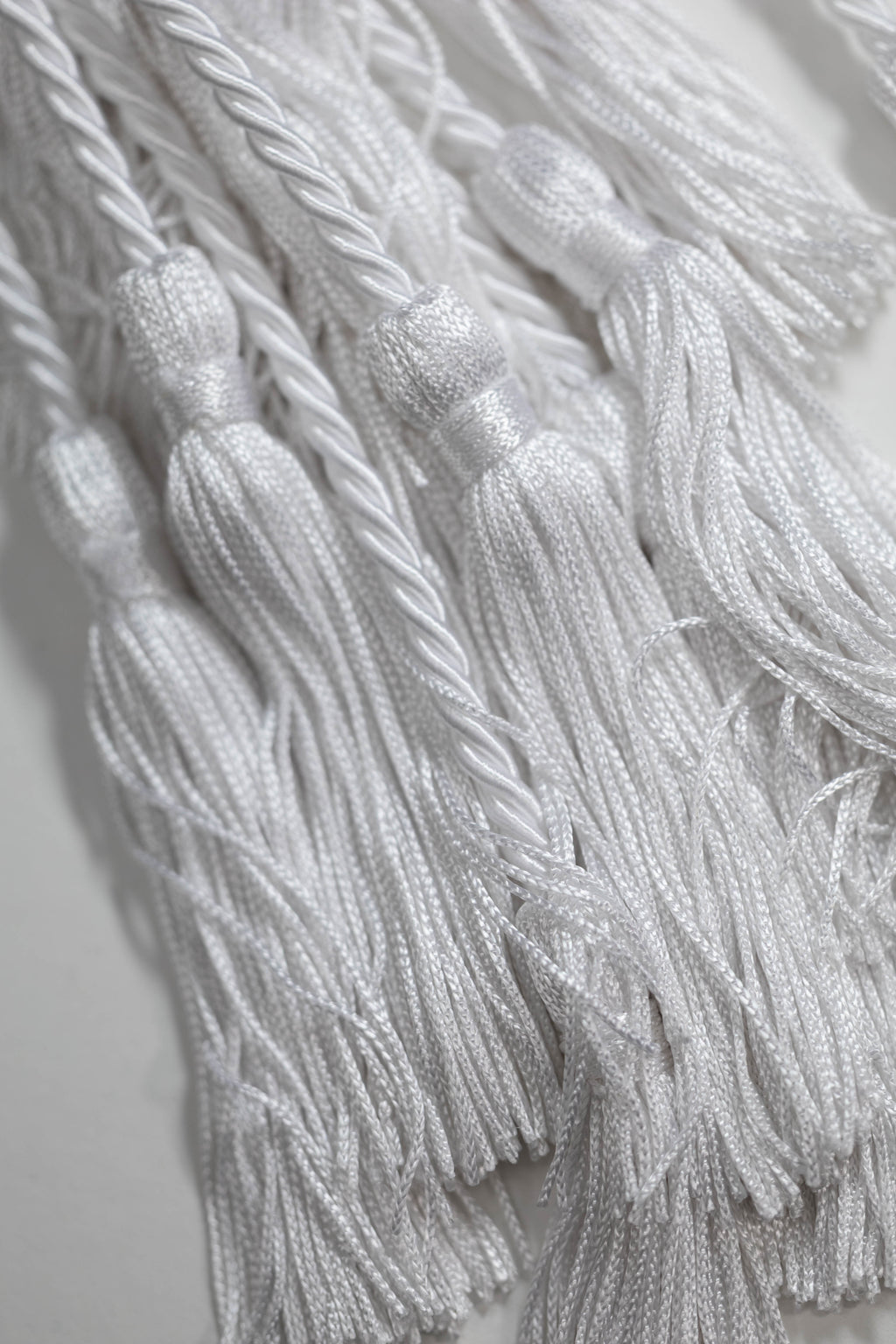 WHITE GRADUATION CORD, HONOR CORD SOLID