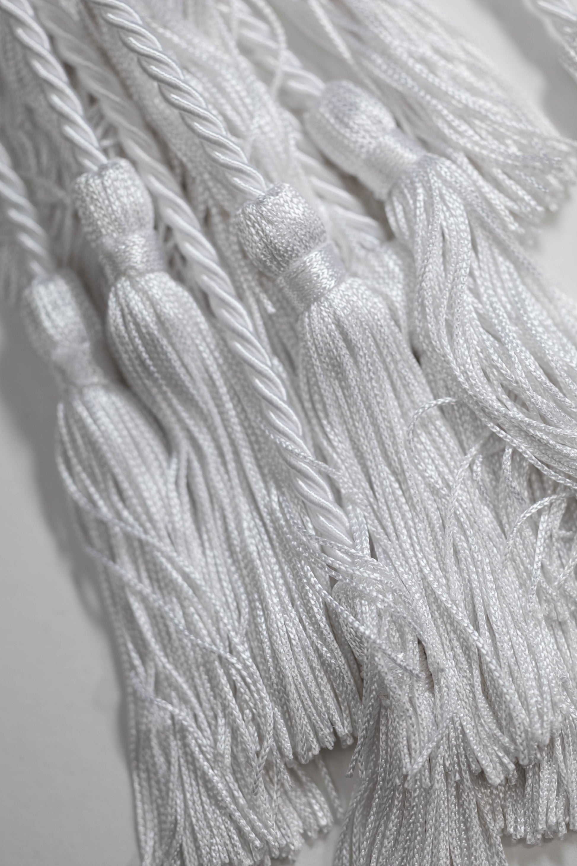 WHITE GRADUATION CORD, HONOR CORD SOLID