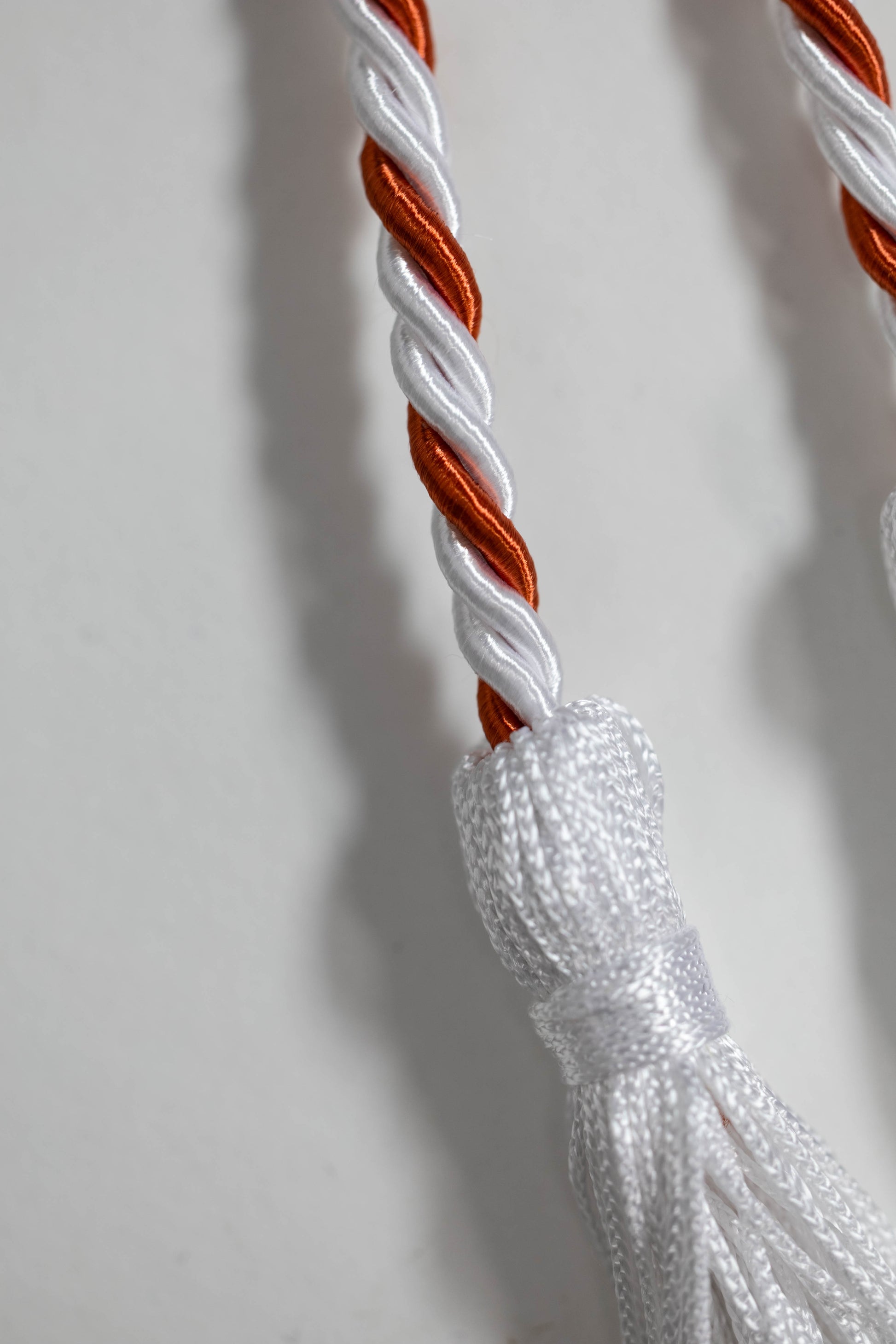 White, White, Burnt Orange Whit white tassel Graduation cord, Honor Cord