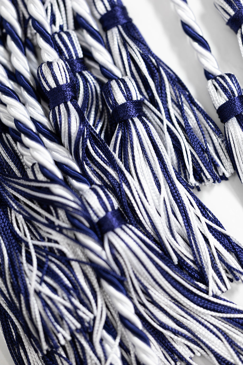 WHITE, WHITE, NAVY GRADUATION CORD, HONOR CORD (Copy)