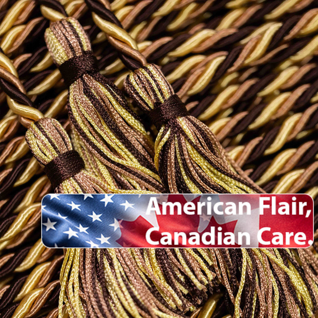 BROWN, DRAB, LEMON GRADUATION CORD, HONOR CORD | BOSTON CREAM