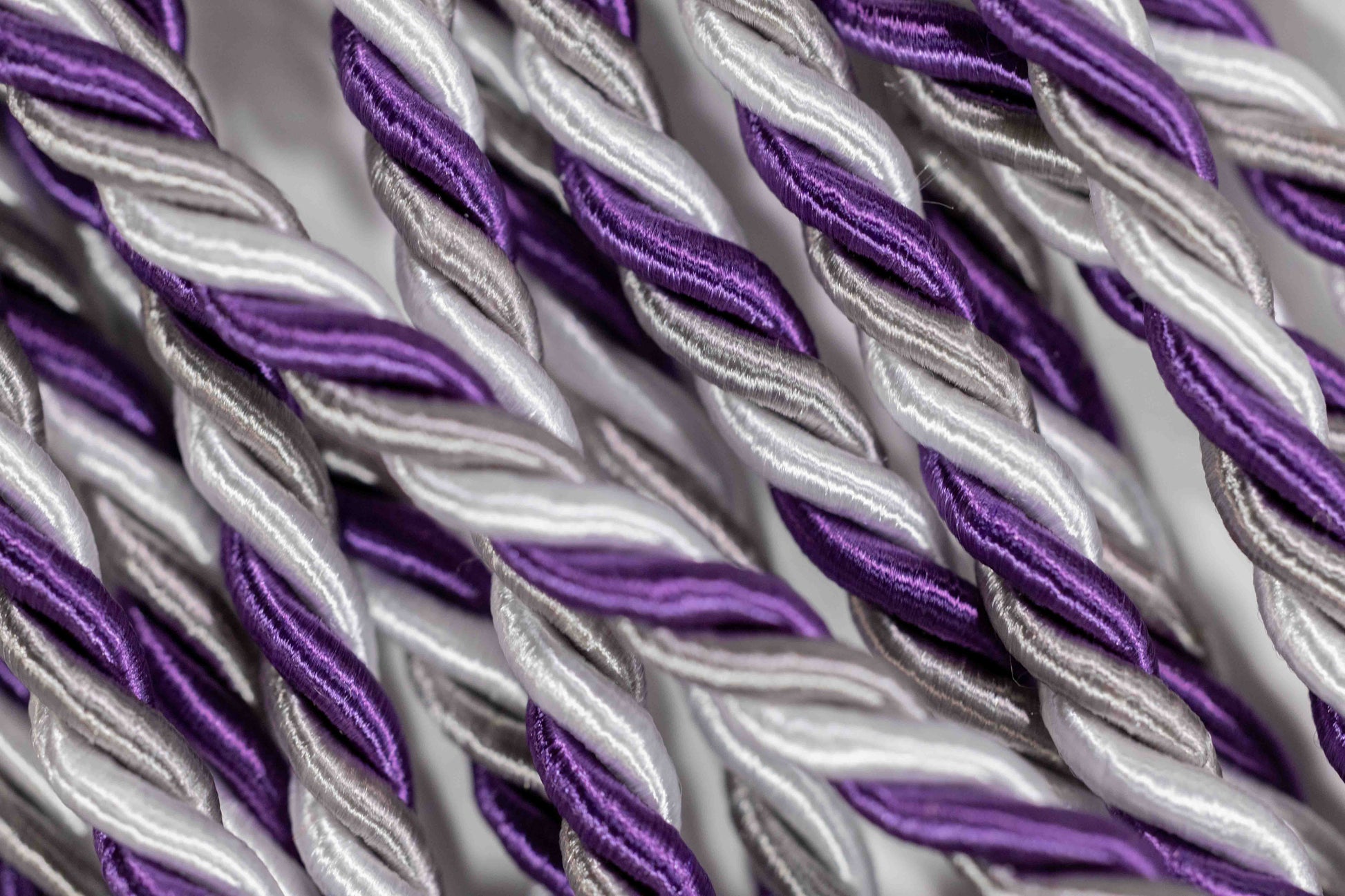 Purple, Silver, White Graduation Honor Cord