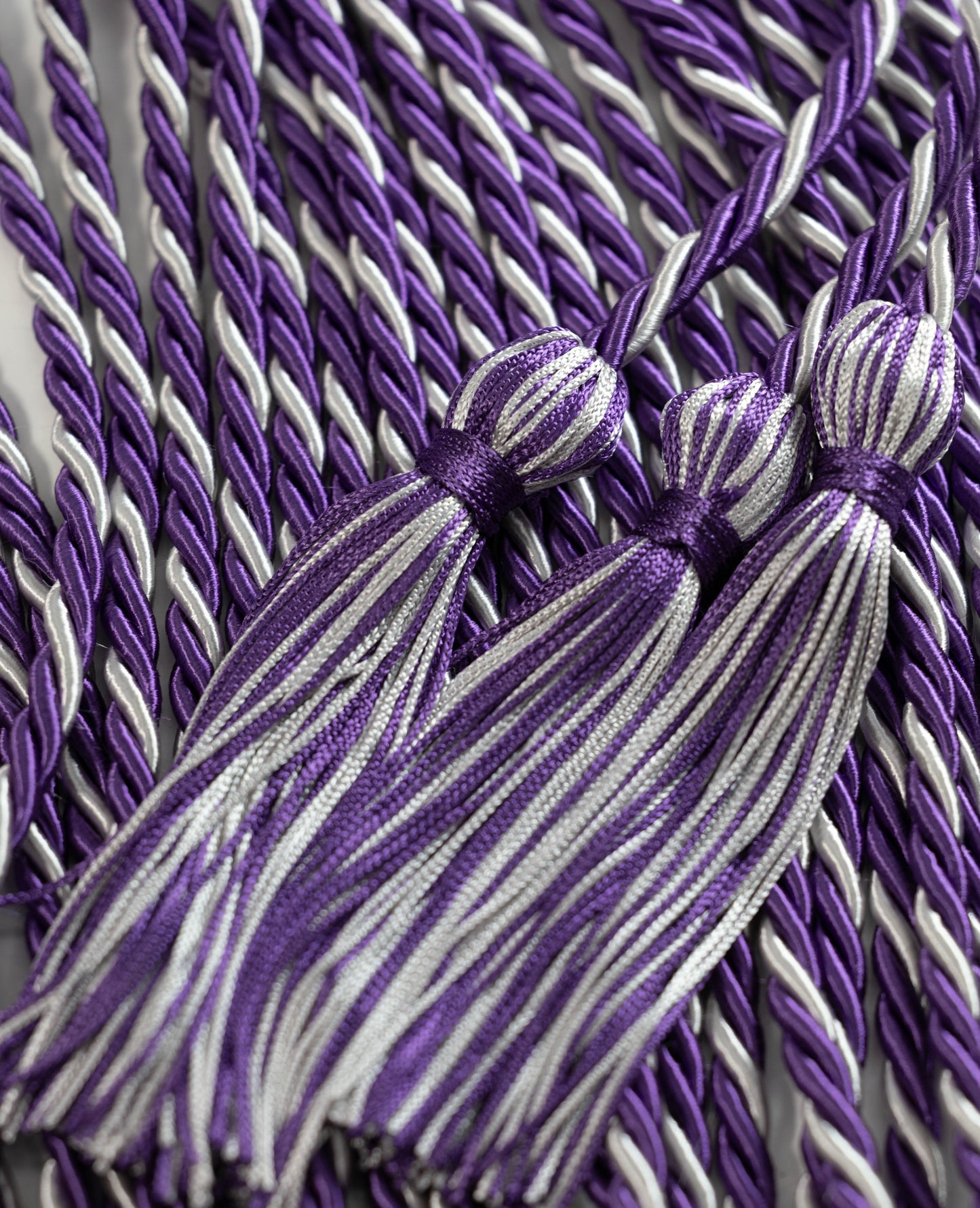 Purple, Purple, Silver Deluxe Graduation cord, Honor Cord