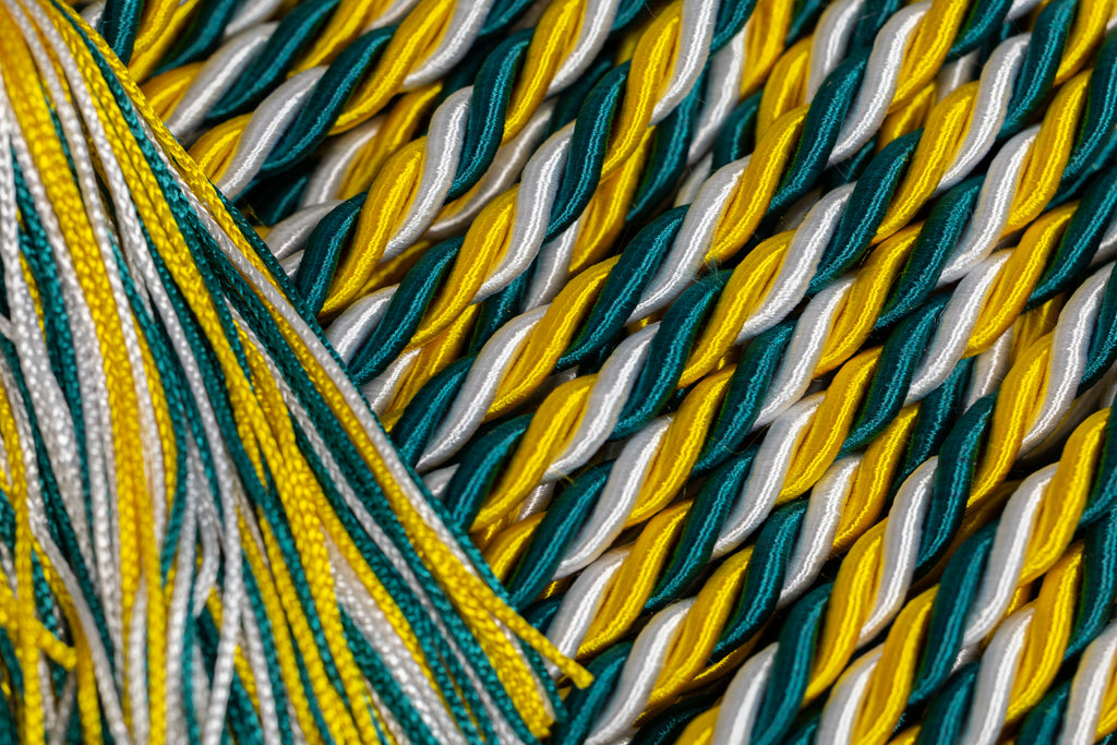 Gold, Teal, White Graduation Cord Honor Cord