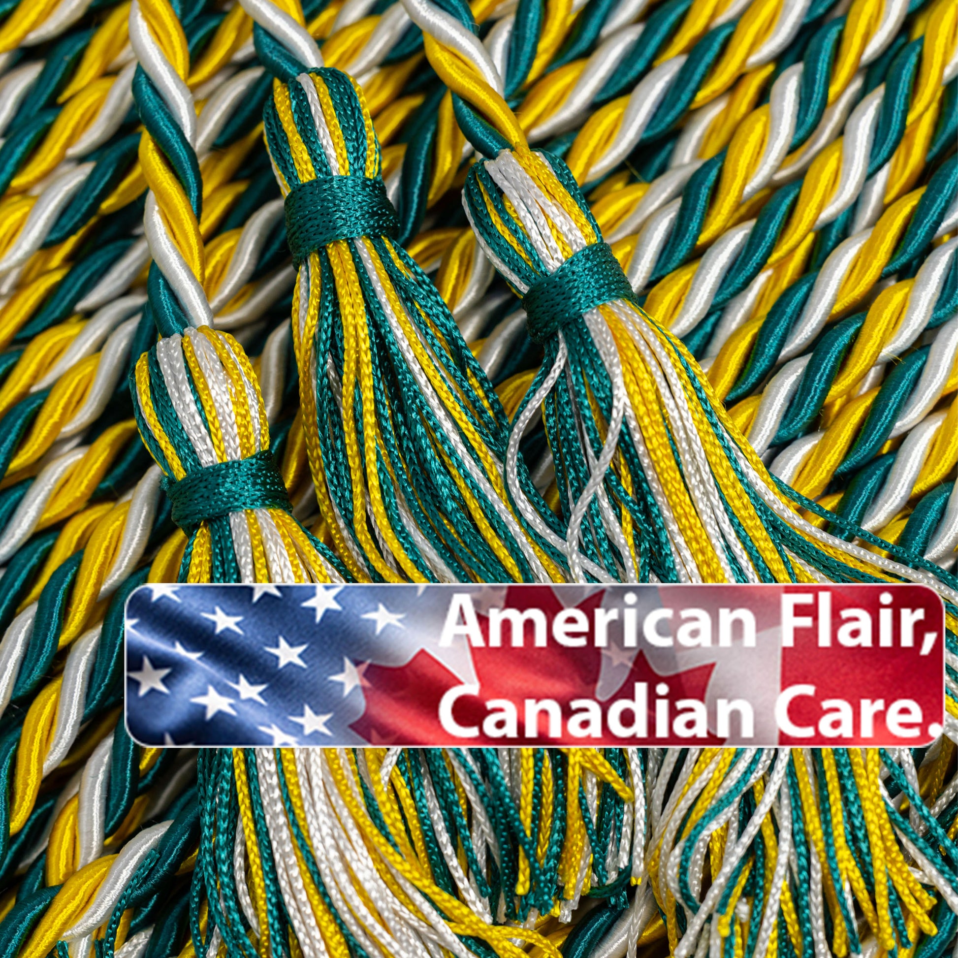 Gold, Teal, White Graduation Cord Honor Cord