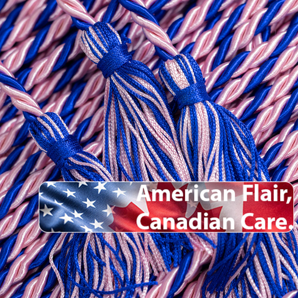 Pink, Pink, Royal Blue Graduation Honor Cord | Jack & Jill