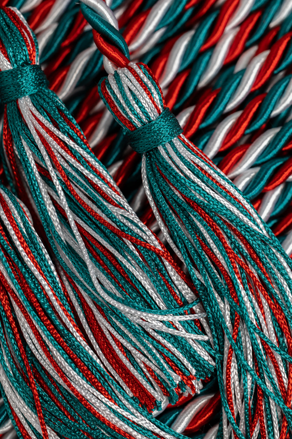 Red, Teal, White Graduation Honor Cord