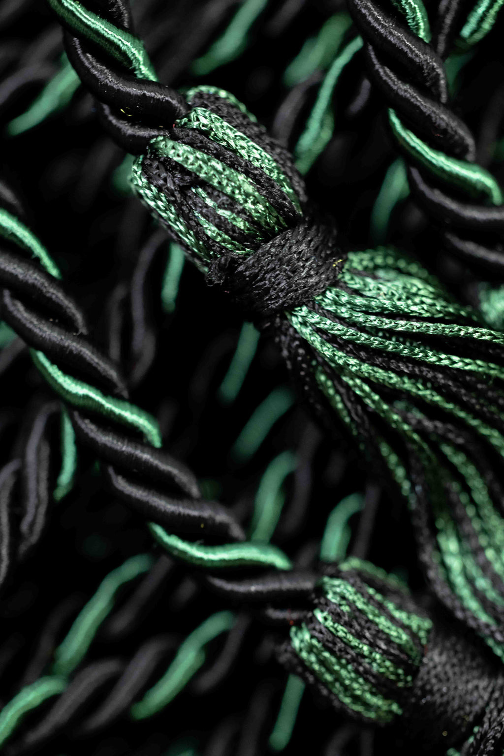 Black Black, Hunter Green Graduation cord, Honor Cord
