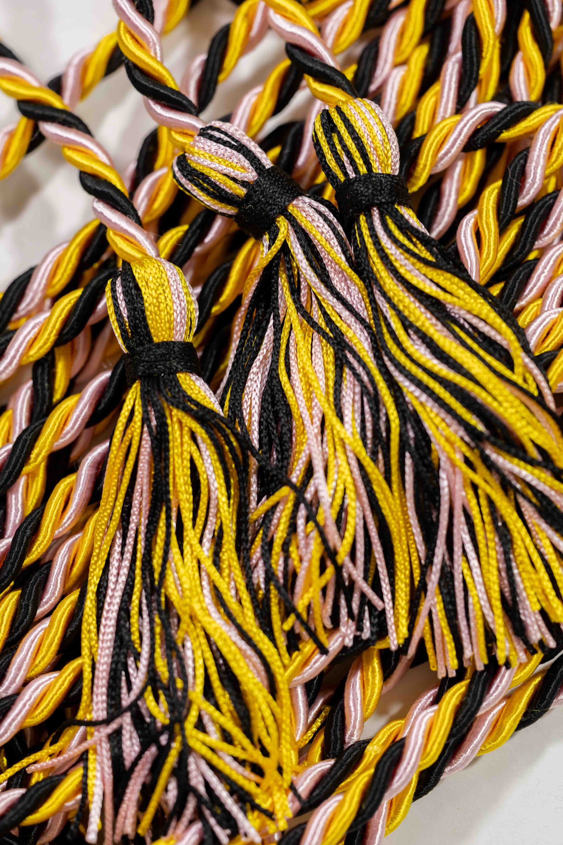 BLACK, GOLD, PINK GRADUATION CORD, HONOR CORD