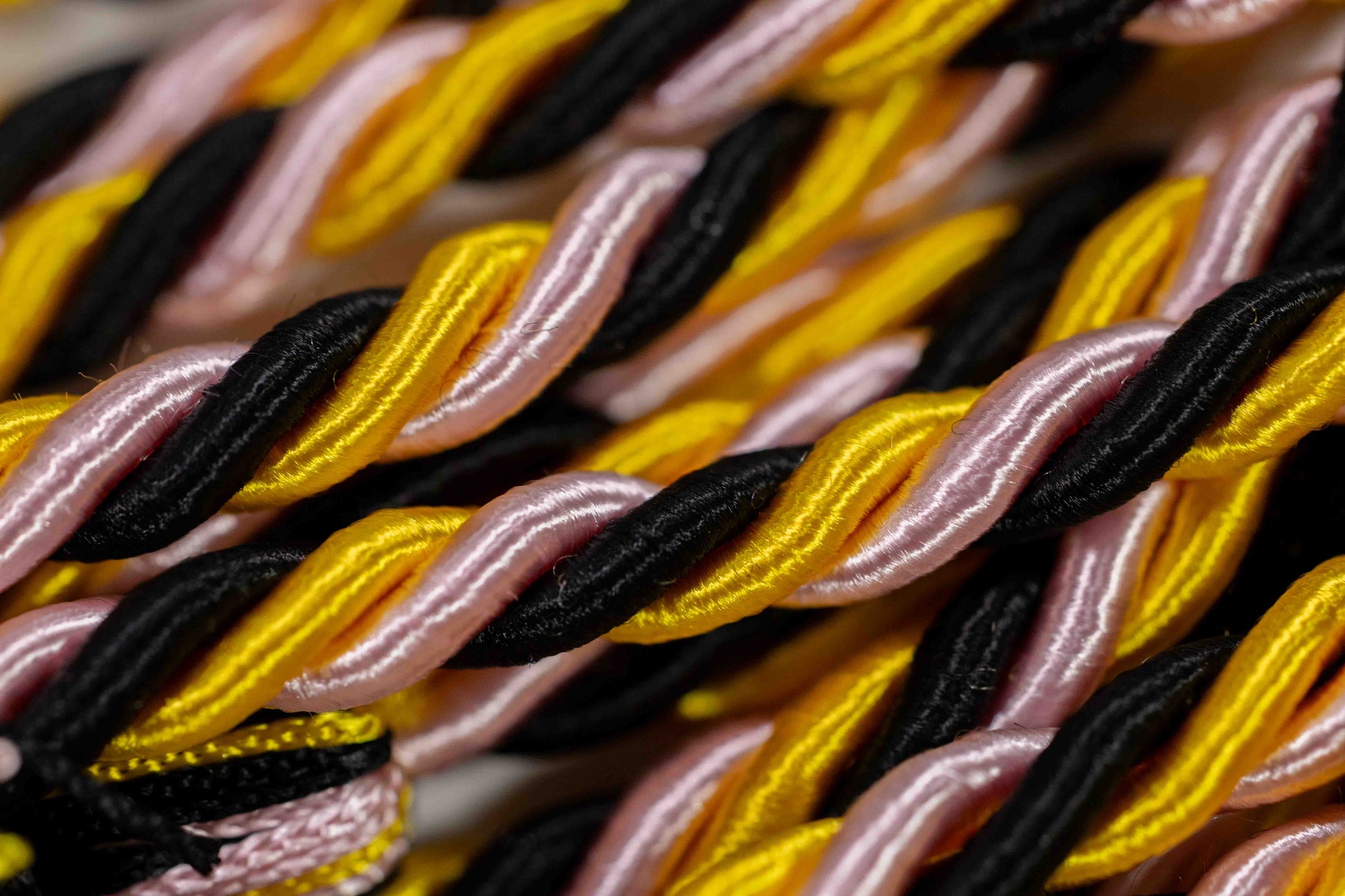 BLACK, GOLD, PINK GRADUATION CORD, HONOR CORD