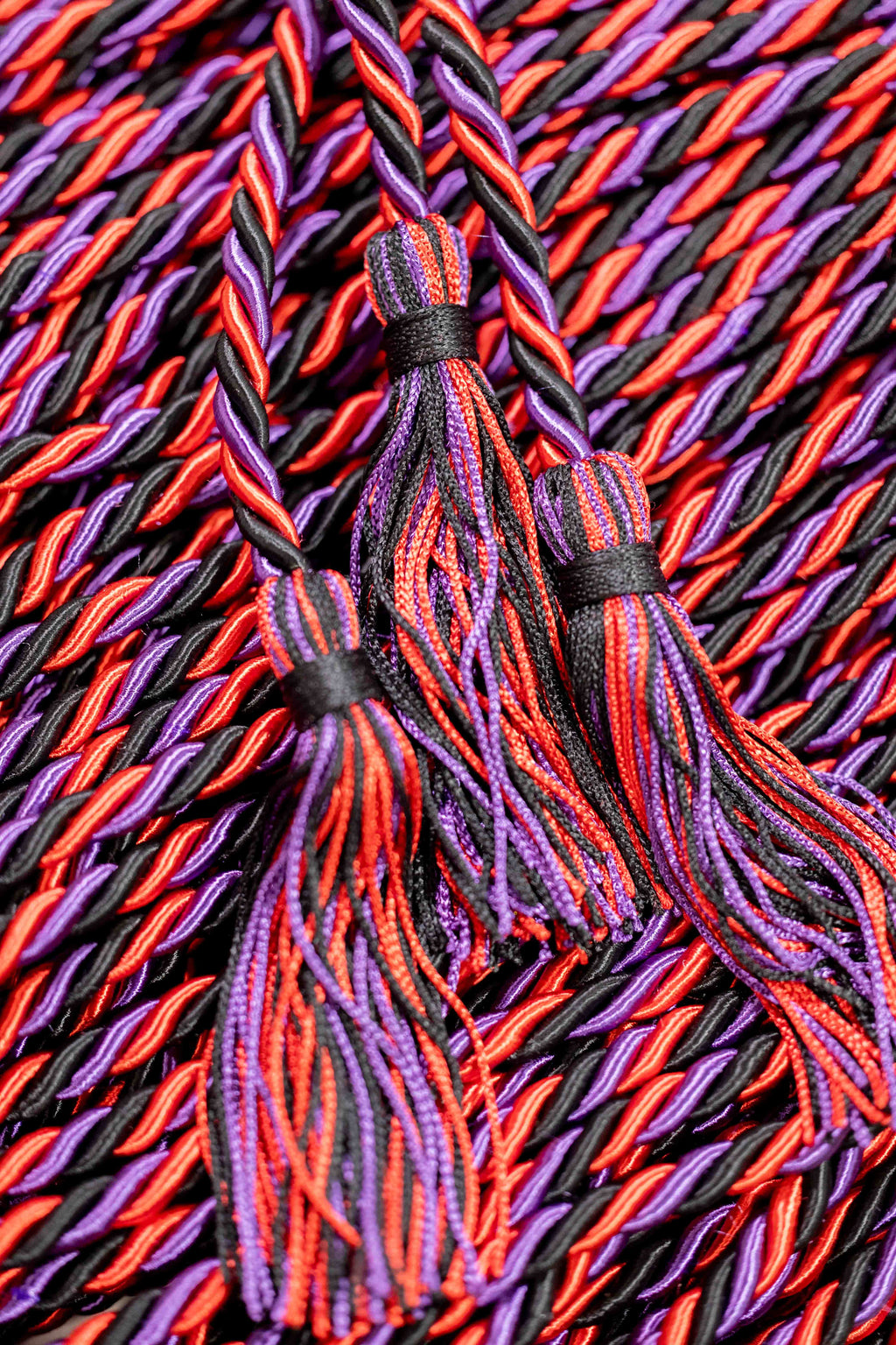 BLACK, PURPLE, RED GRADUATION CORD, HONOR CORD