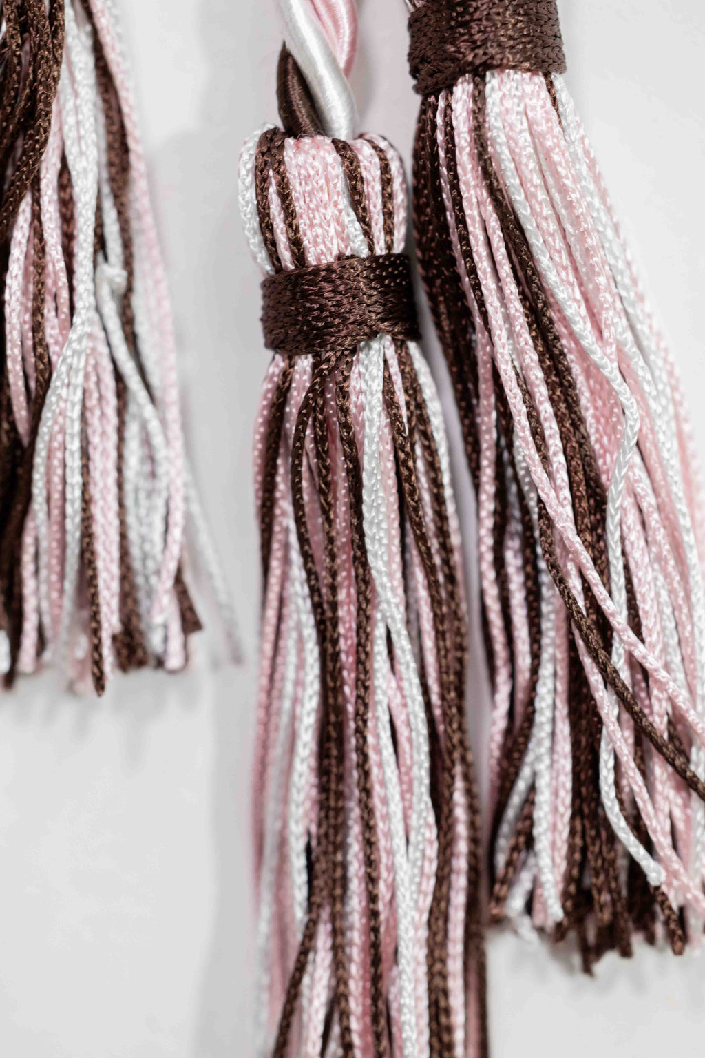 BROWN, PINK, WHITE GRADUATION CORD, HONOR CORD