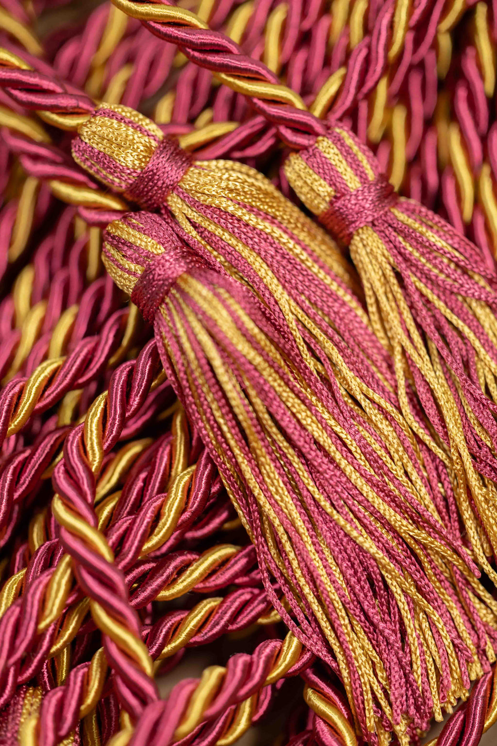 BURGUNDY, BURGUNDY, OLD GOLD GRADUATION CORD, HONOR CORD