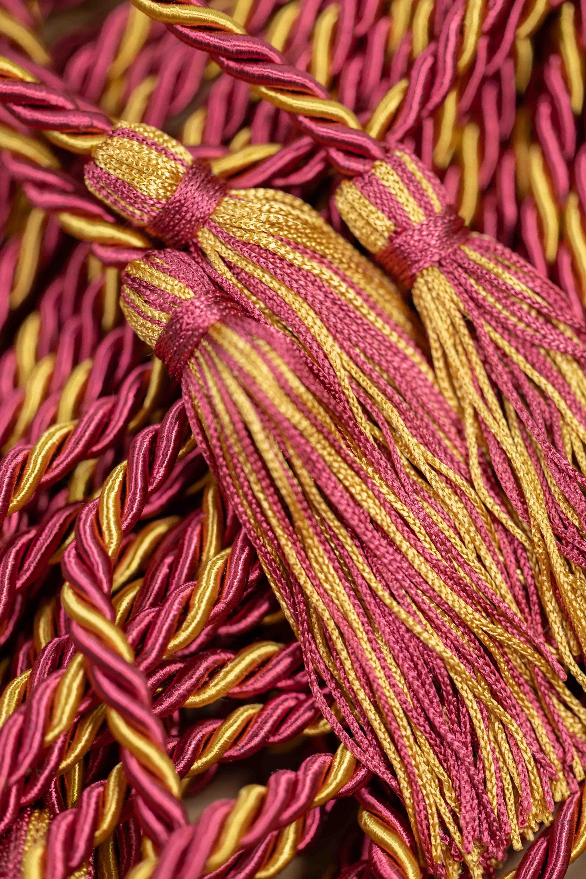 BURGUNDY, BURGUNDY, OLD GOLD GRADUATION CORD, HONOR CORD