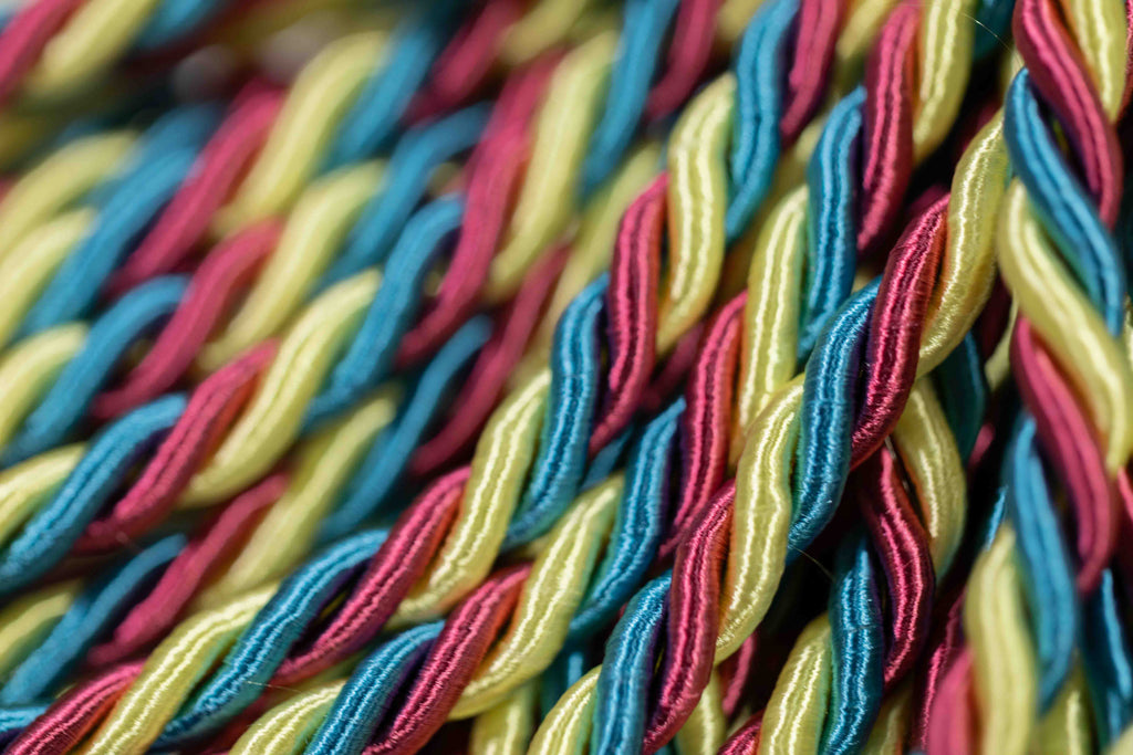 BURGUNDY, LEMON, TEAL GRADUATION CORD, HONOR CORD